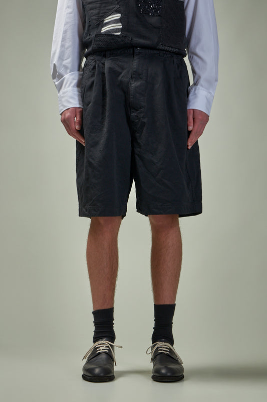 Pleated Nylon Shorts