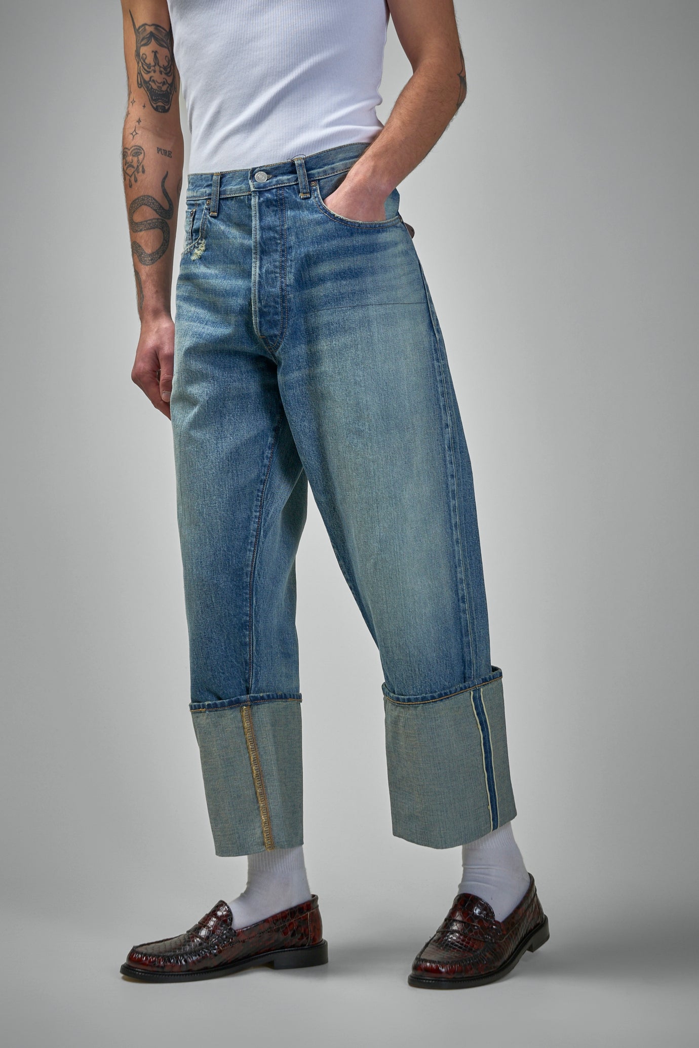 WO-P908-100 Herrenhose indigo