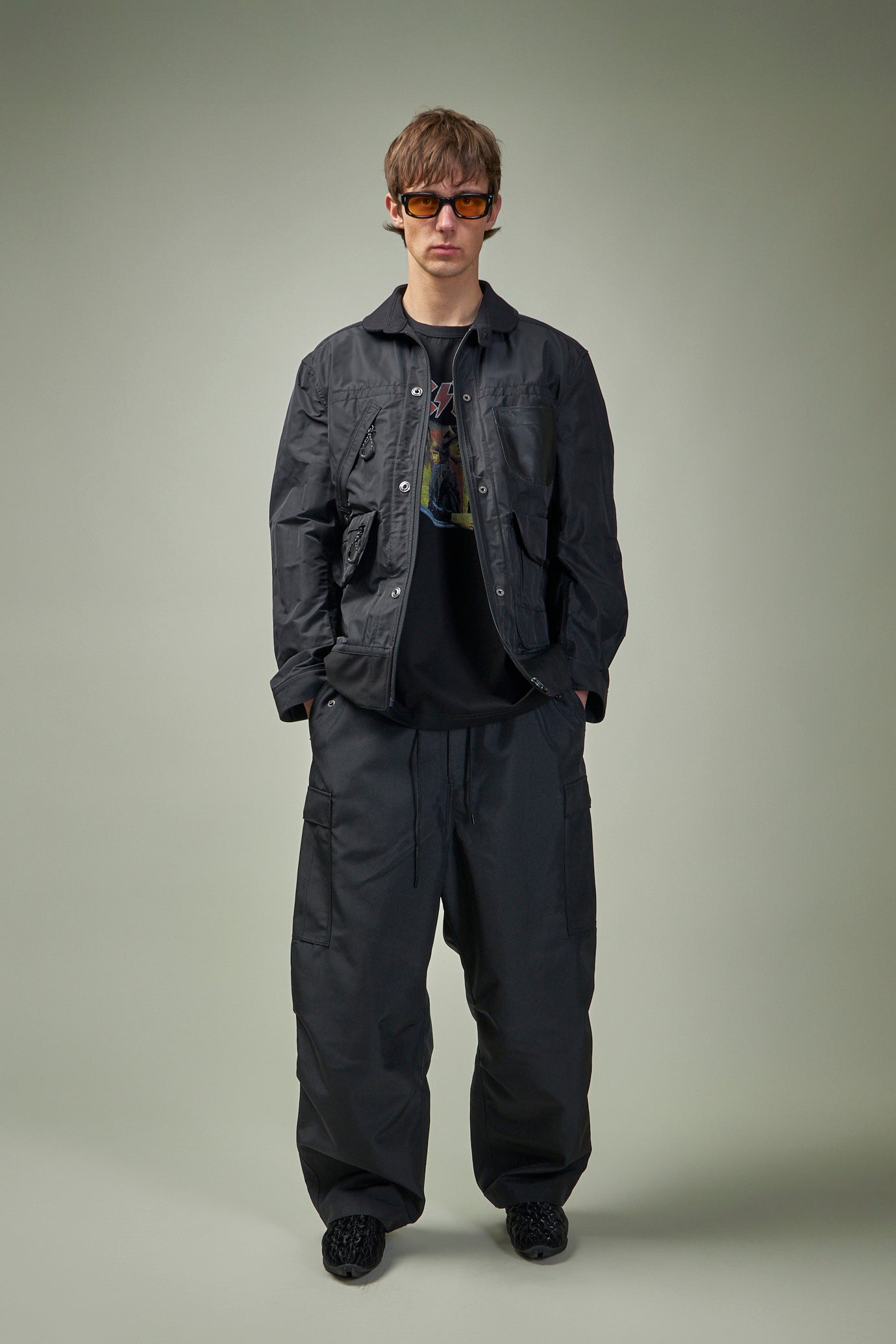 Wide-leg Cargo Trousers