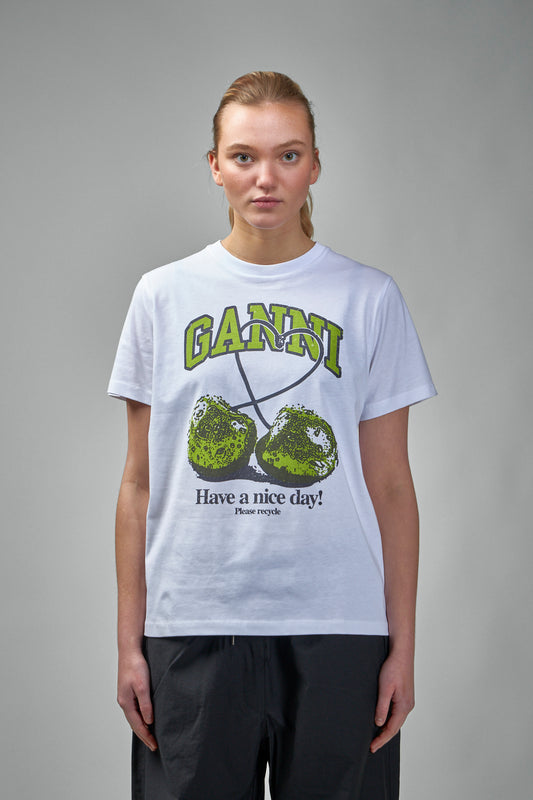 Entspanntes Basic-Jersey-T-Shirt CHERRY