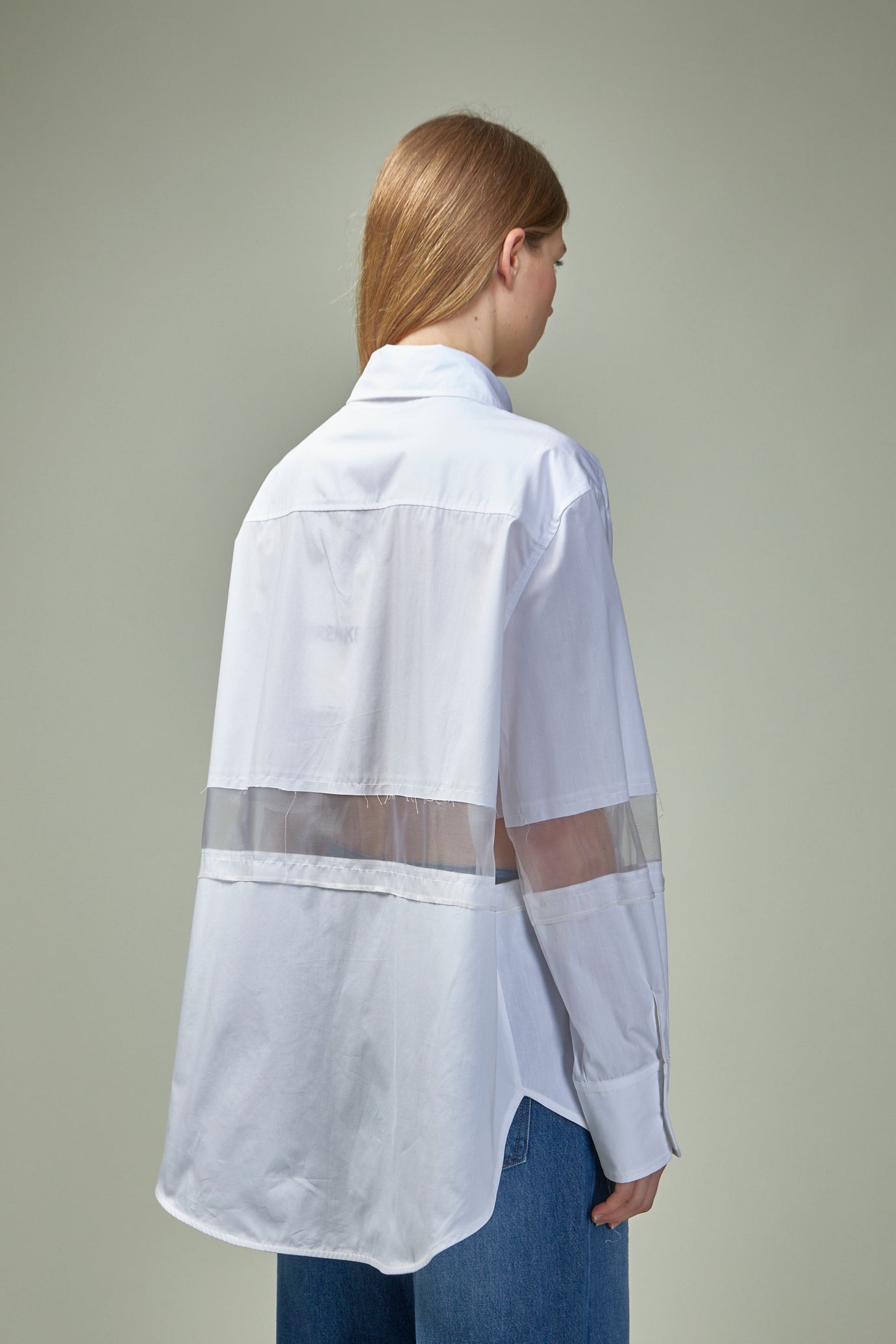 Street Poplin Organza Oversized Shirt