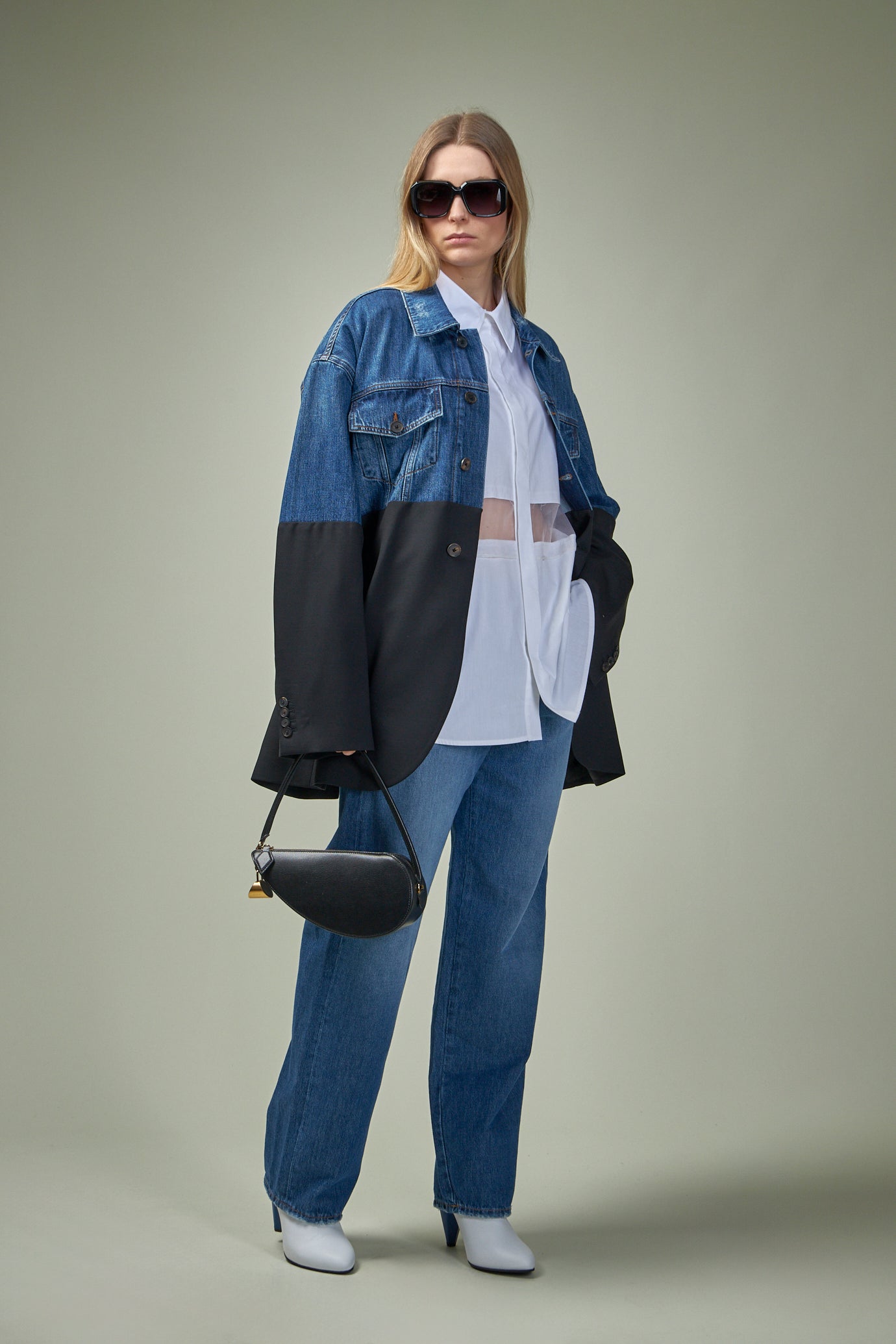 Street Poplin Organza Oversized Shirt