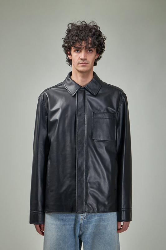 Overshirt in Nappa Calfskin