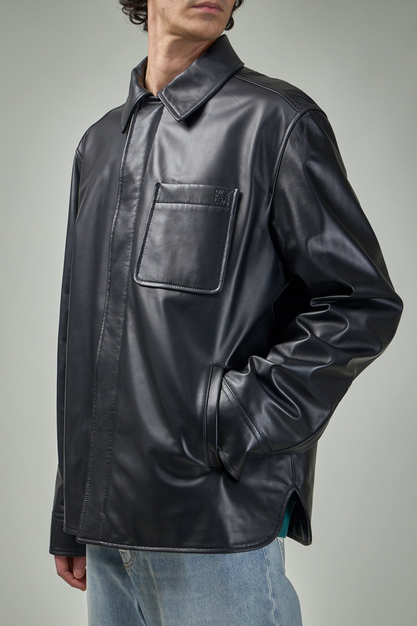 Overshirt in Nappa Calfskin