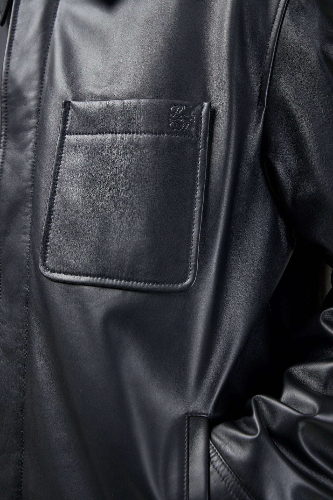 Overshirt in Nappa Calfskin