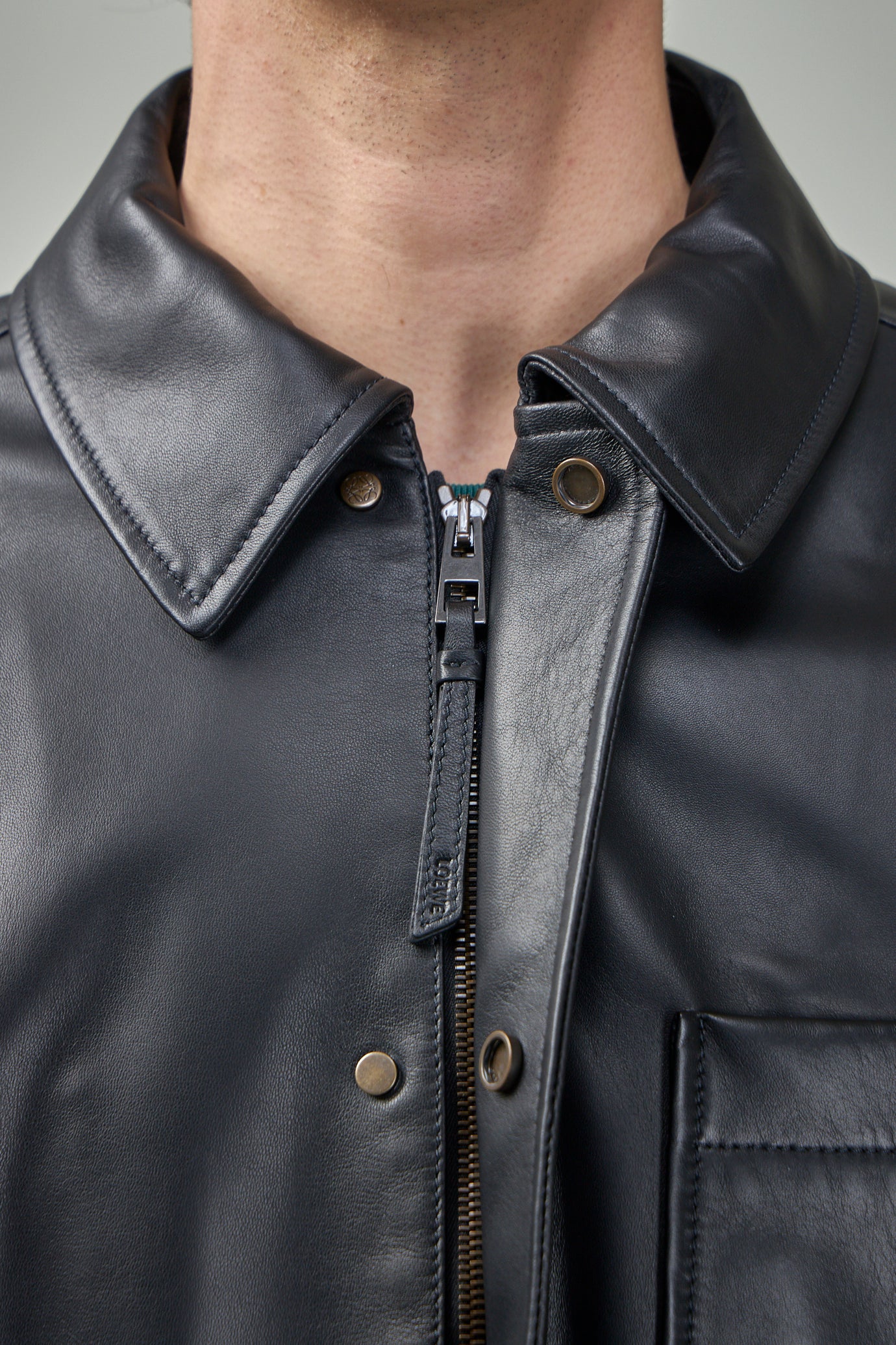 Overshirt in Nappa Calfskin