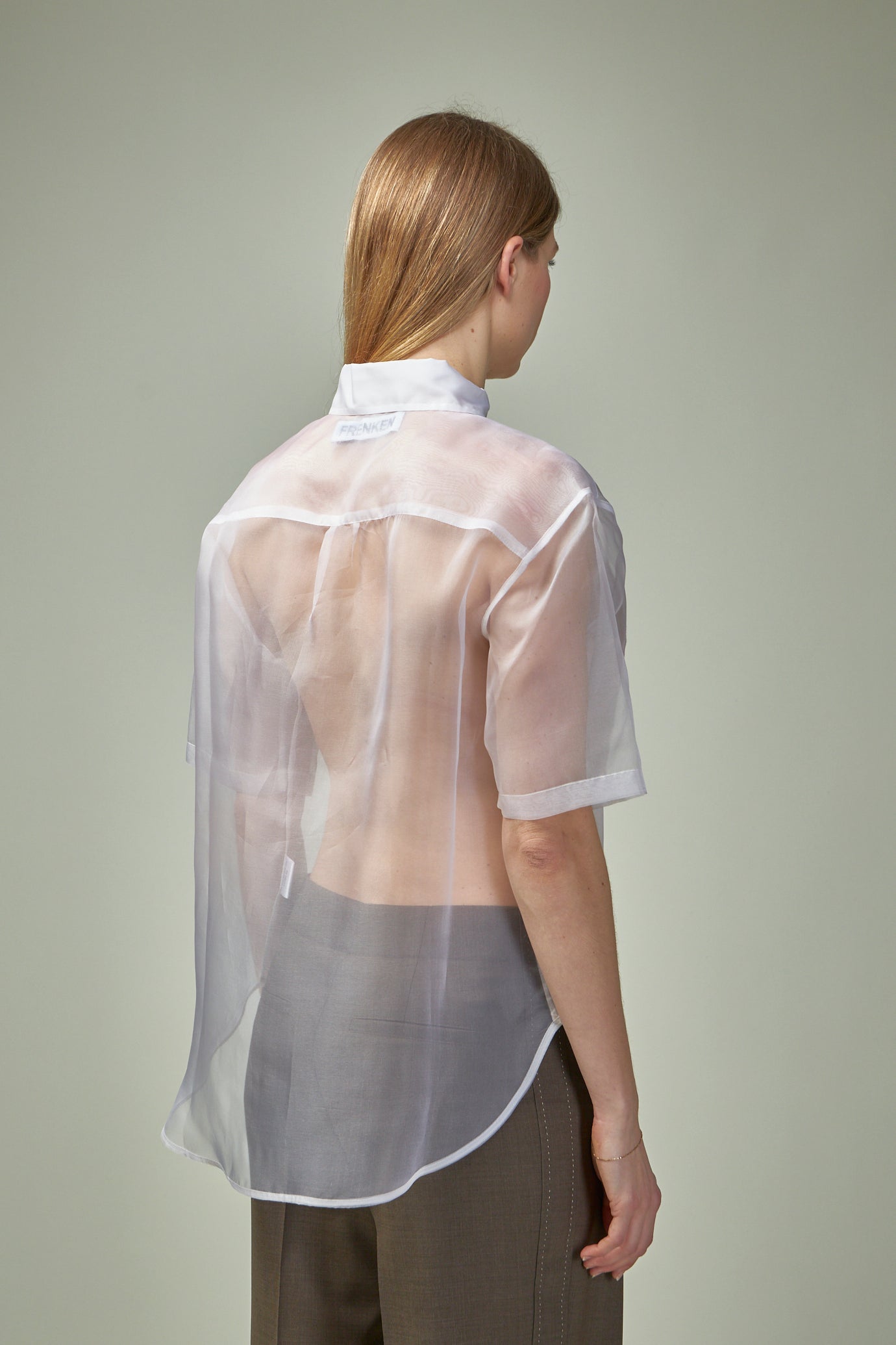 Pleats Tux Silk Organza Shirt