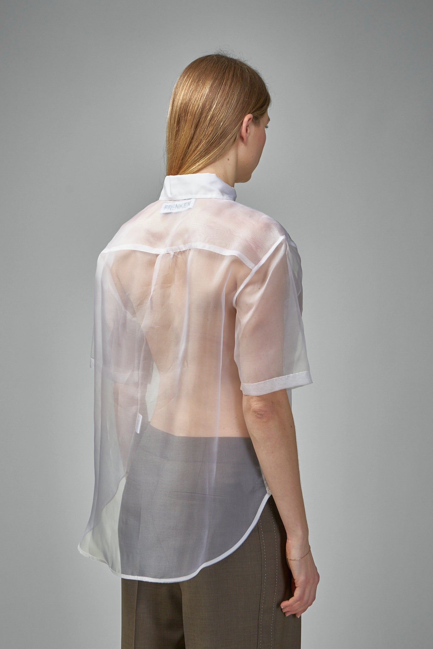 Pleats Tux Silk Organza Shirt