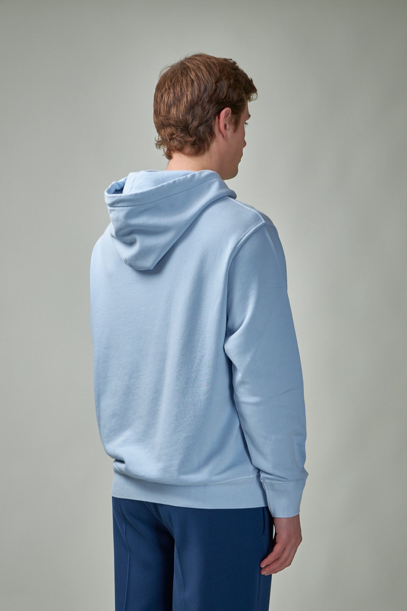 Diagonal Raised Fleece Lens Hooded Sweatshirt