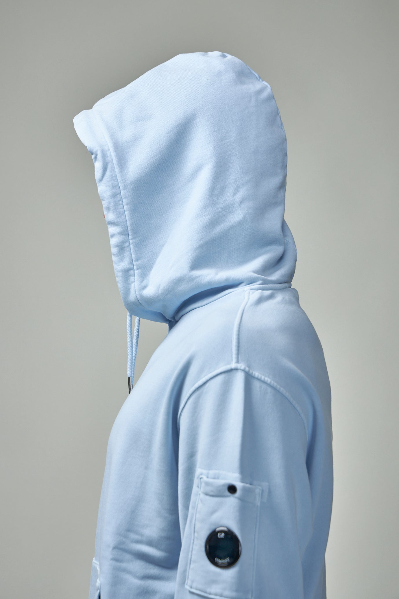 Diagonal Raised Fleece Lens Hooded Sweatshirt