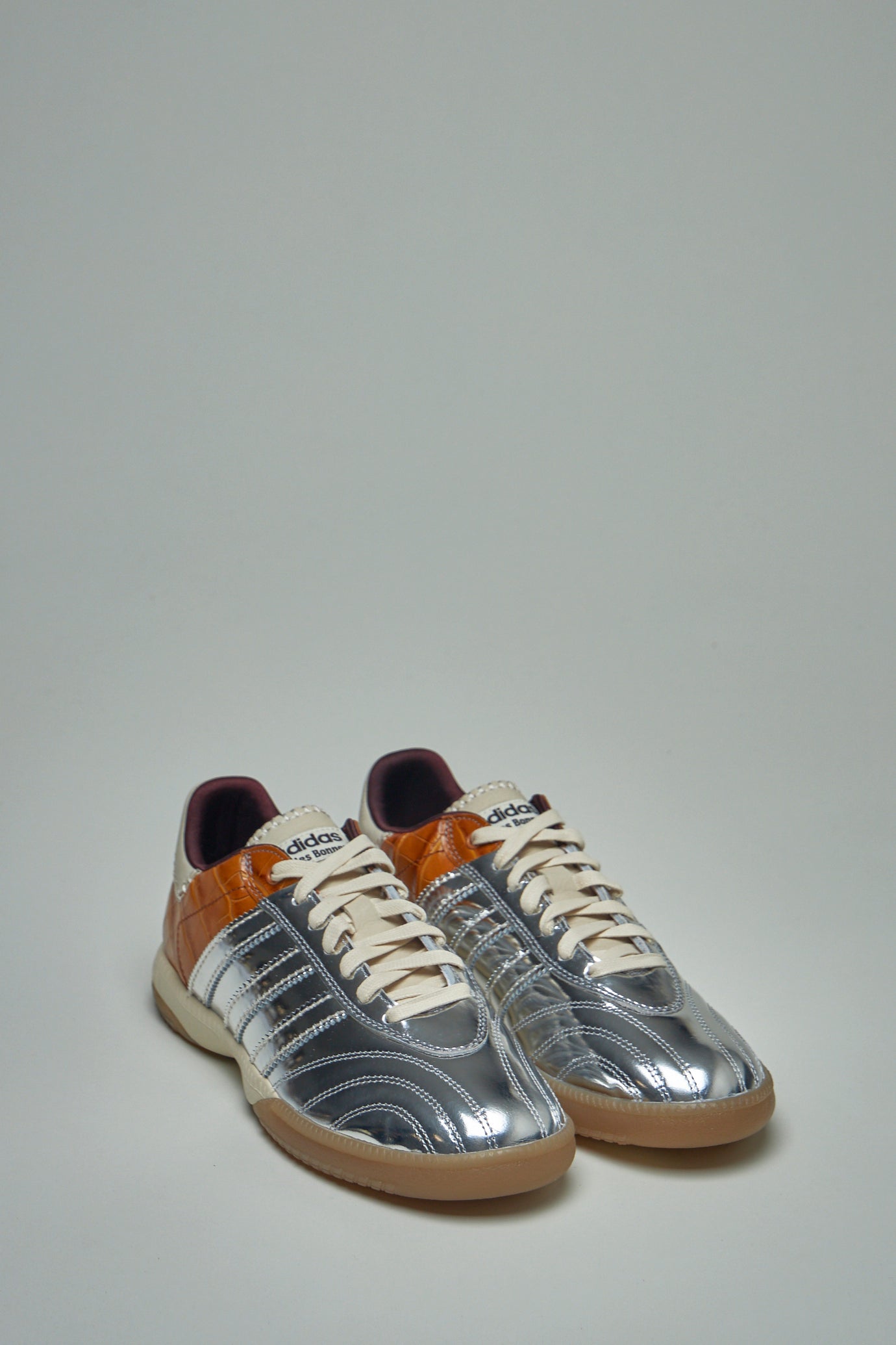 Wales Bonner Samba Metallic Silver Sneakers