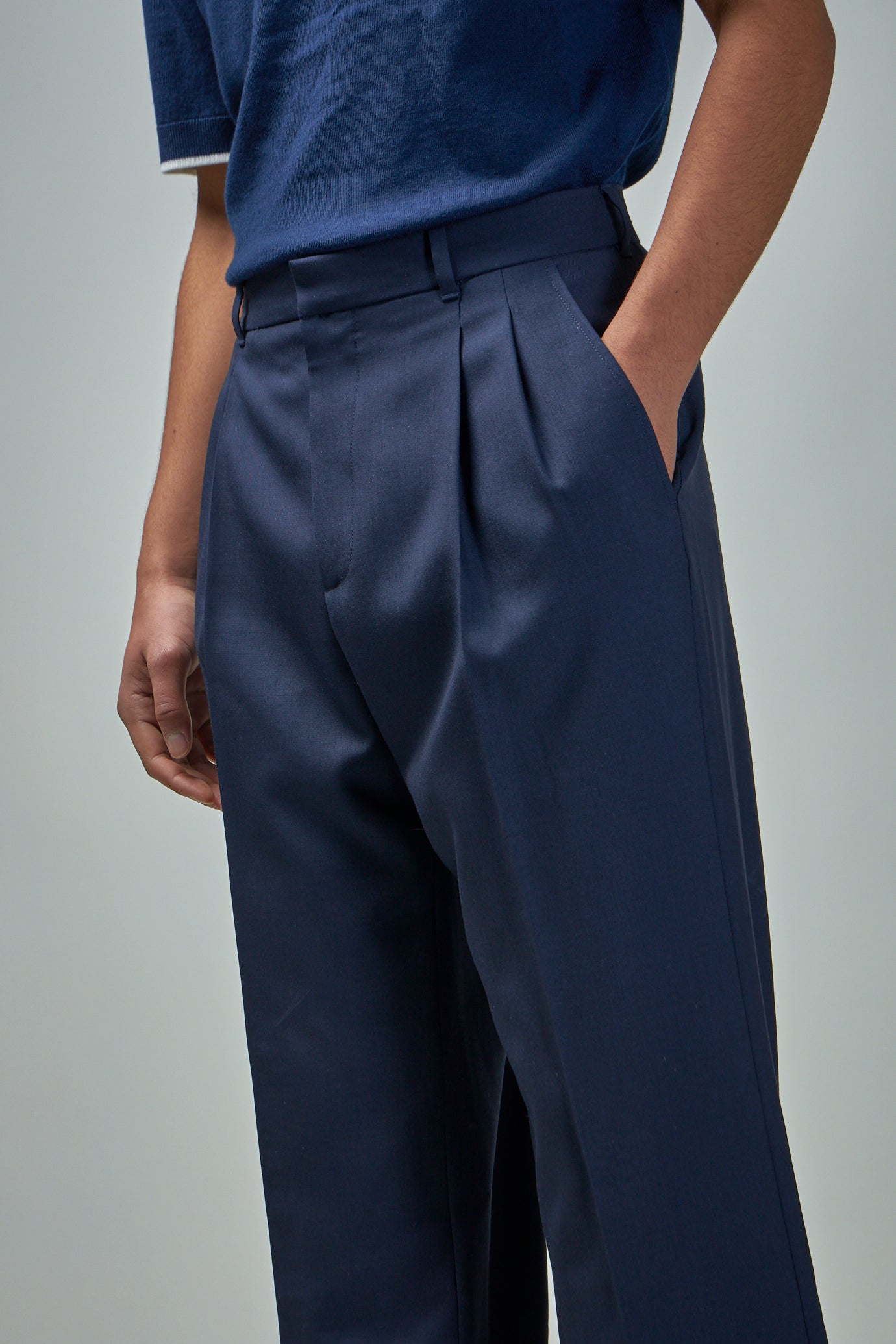 Front Pleat Trousers Fine Twill Tailoring