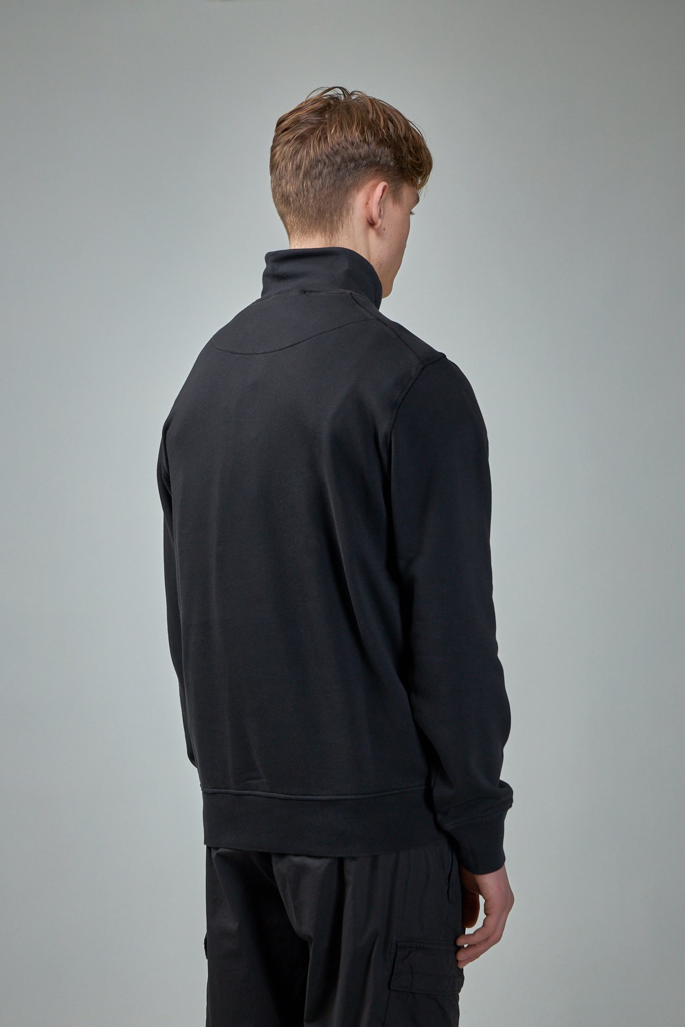 Half Zip Sweatshirt with Standing Collar