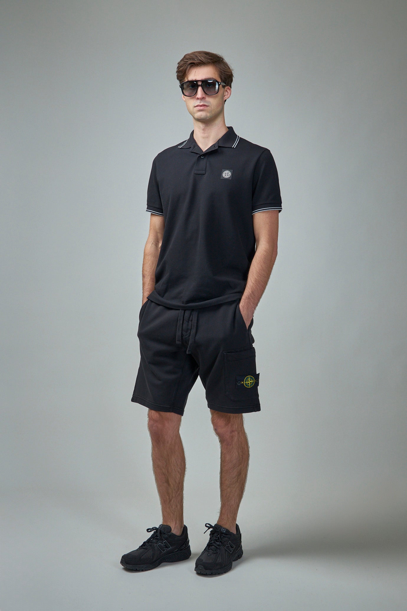 Black polo cargo shorts online