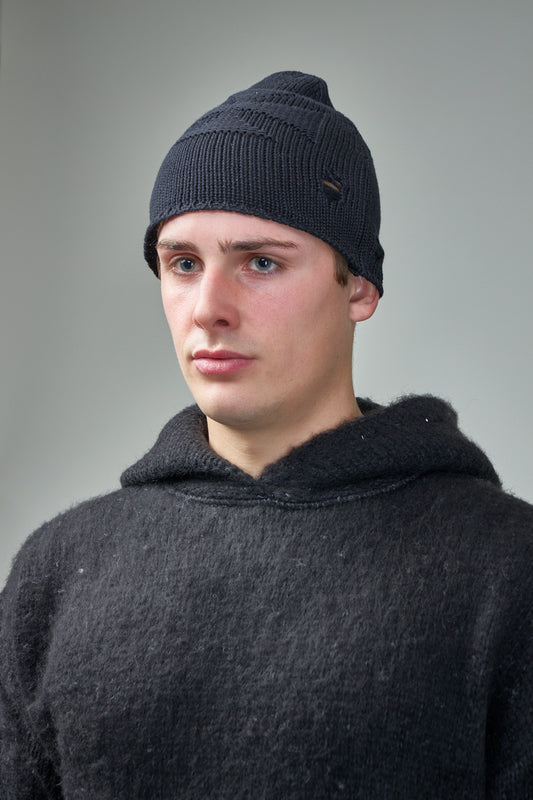 Mono Folded Cross Beanie