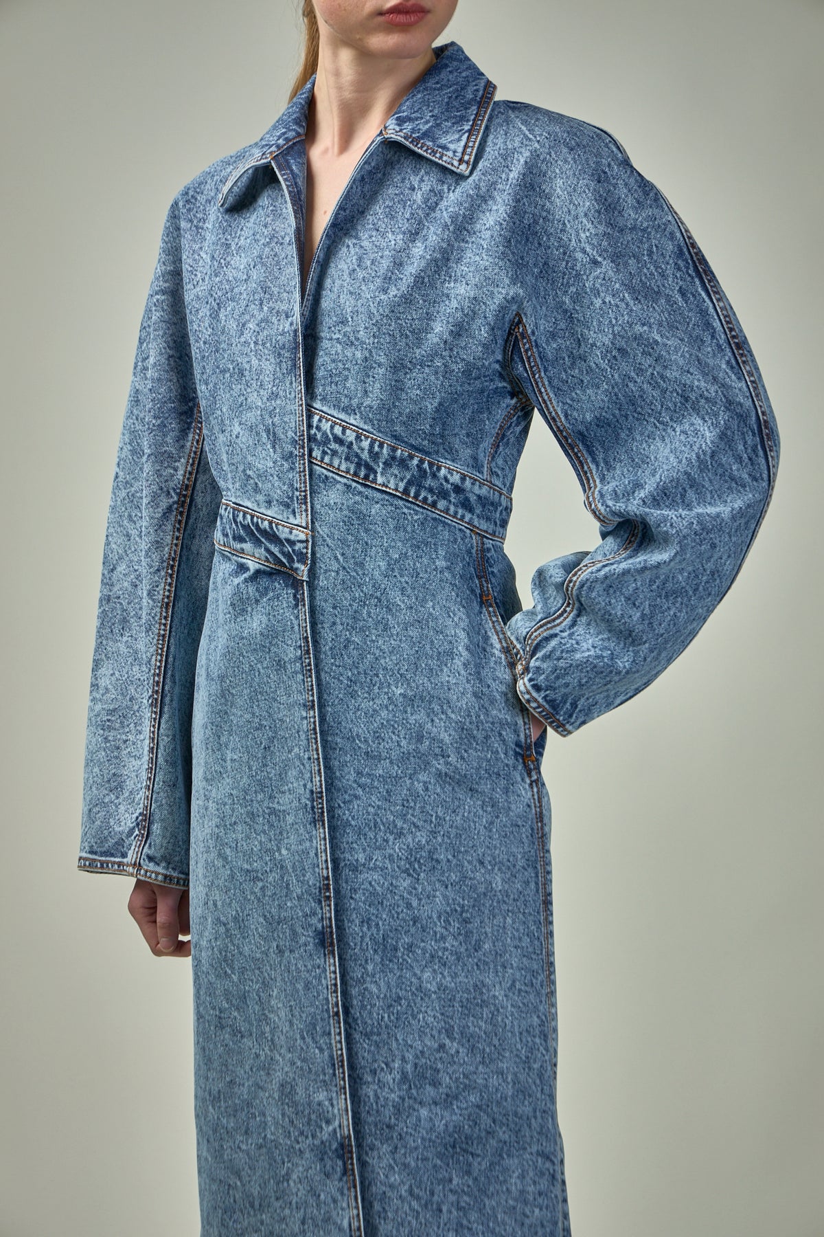 Trenches Label Alaïa Spiral Denim Trench - LABELS
