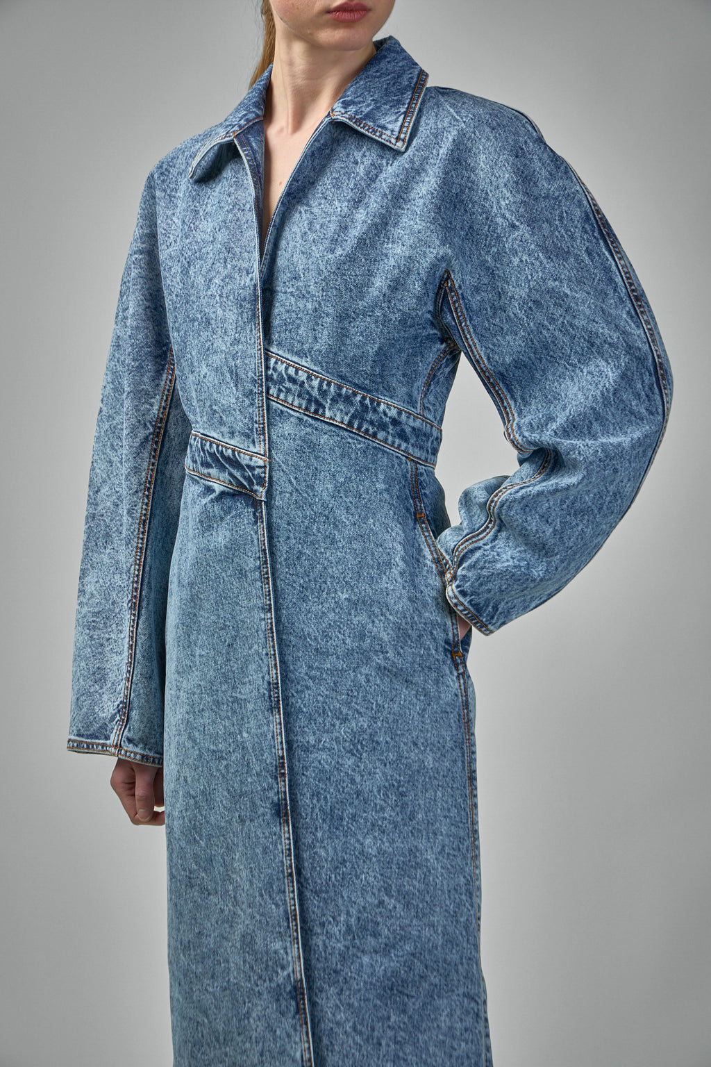 Spiral Denim Trench