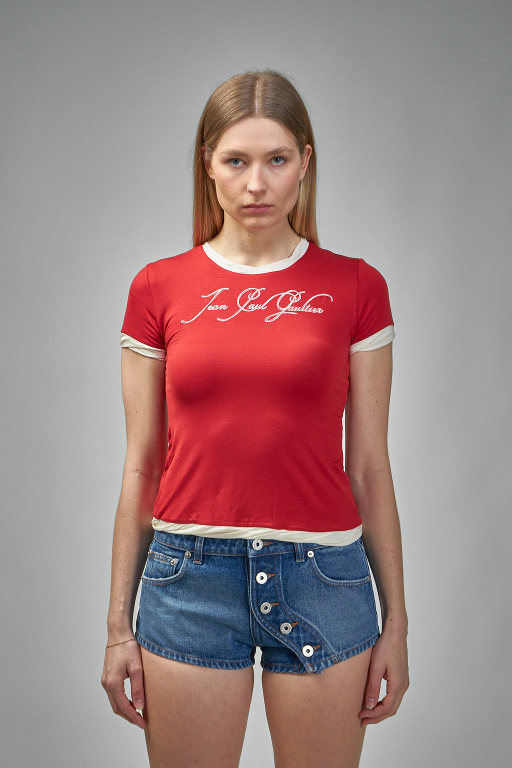 25/34-F-TS111I-J089-3003 Dünnes Jersey Baby-T-Shirt Bedruckt ''Tattoo'' 3003-rot/ecru