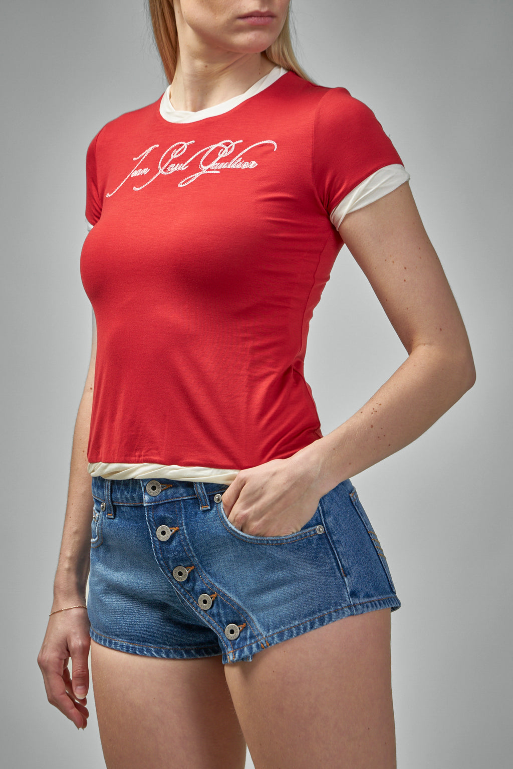 25/34-F-TS111I-J089-3003 Dünnes Jersey Baby-T-Shirt Bedruckt ''Tattoo'' 3003-rot/ecru