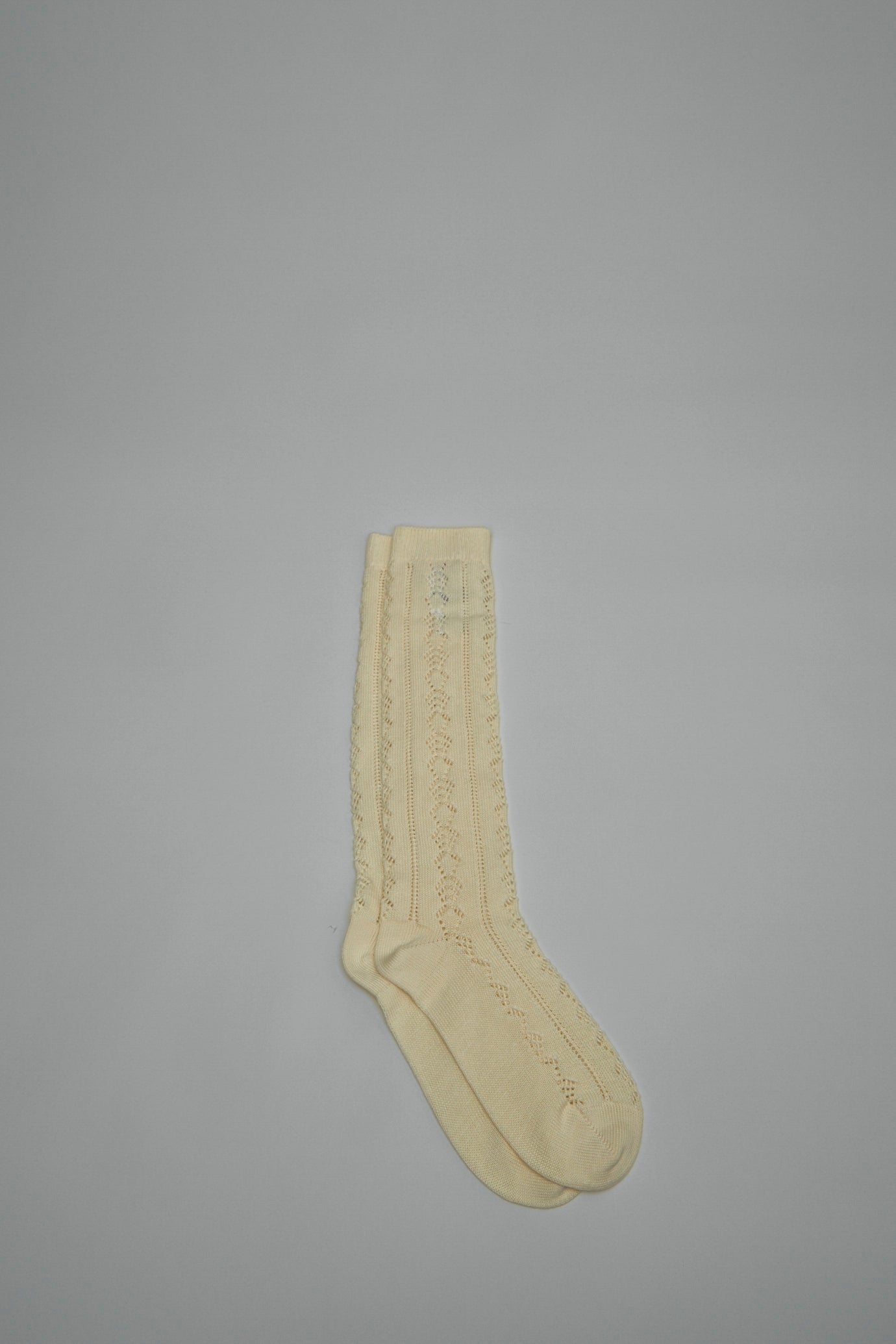 Perforated Cotton Socks with V-Logo