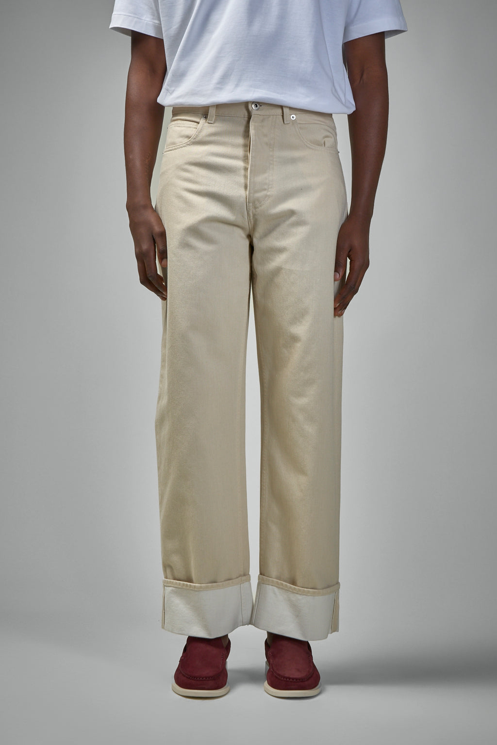 Colored Turned Up Jeans