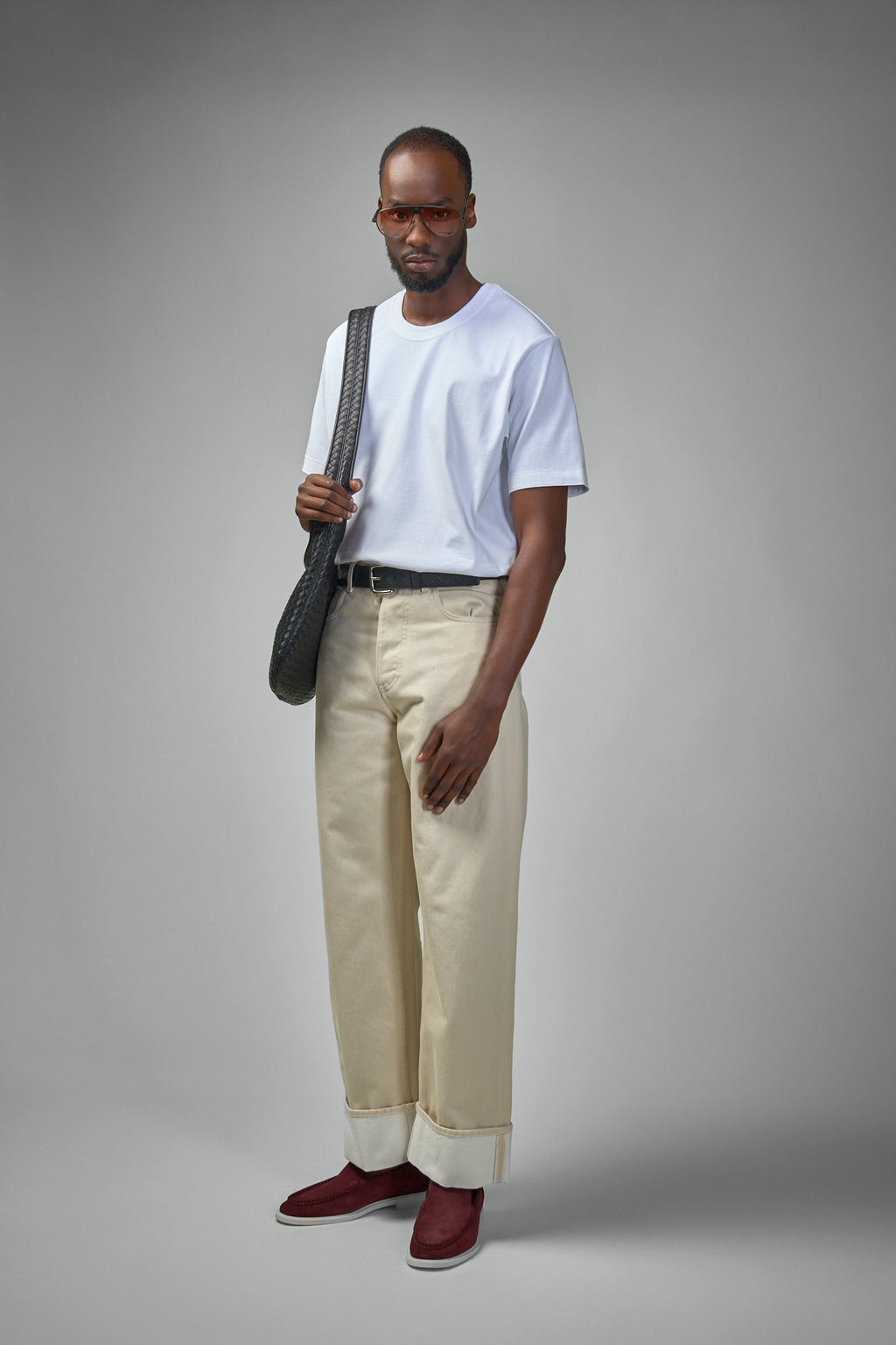 Colored Turned Up Jeans