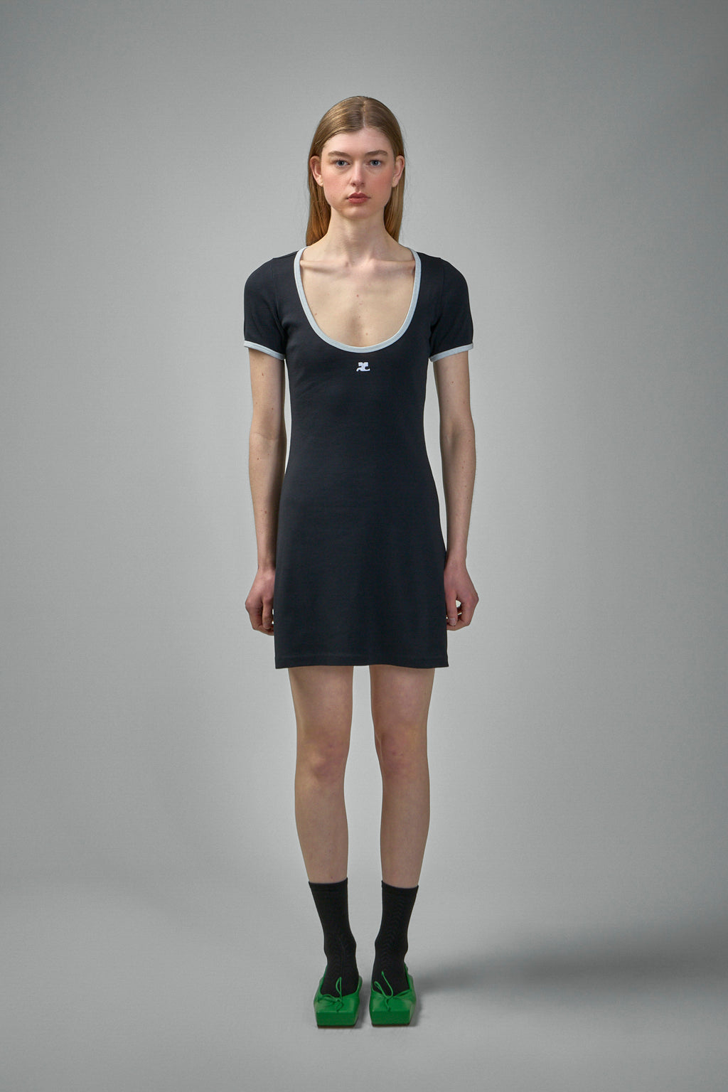 Holistic Contrast Mini Dress