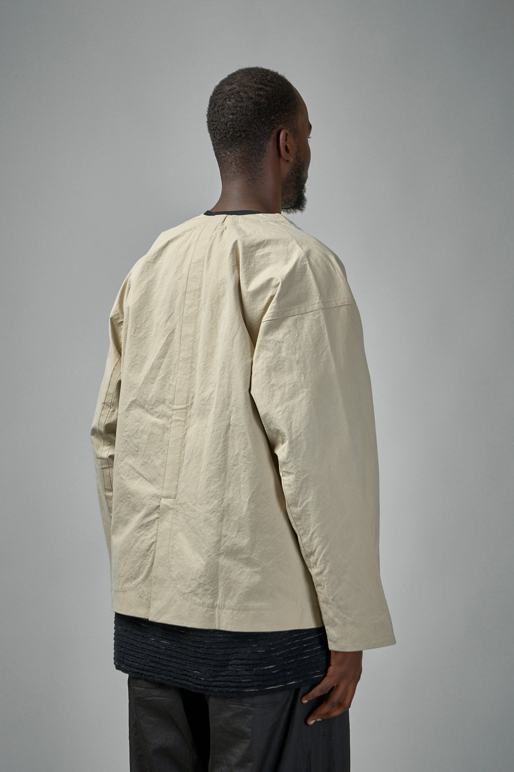 JACKET#59 Unlined Collarless Blazer