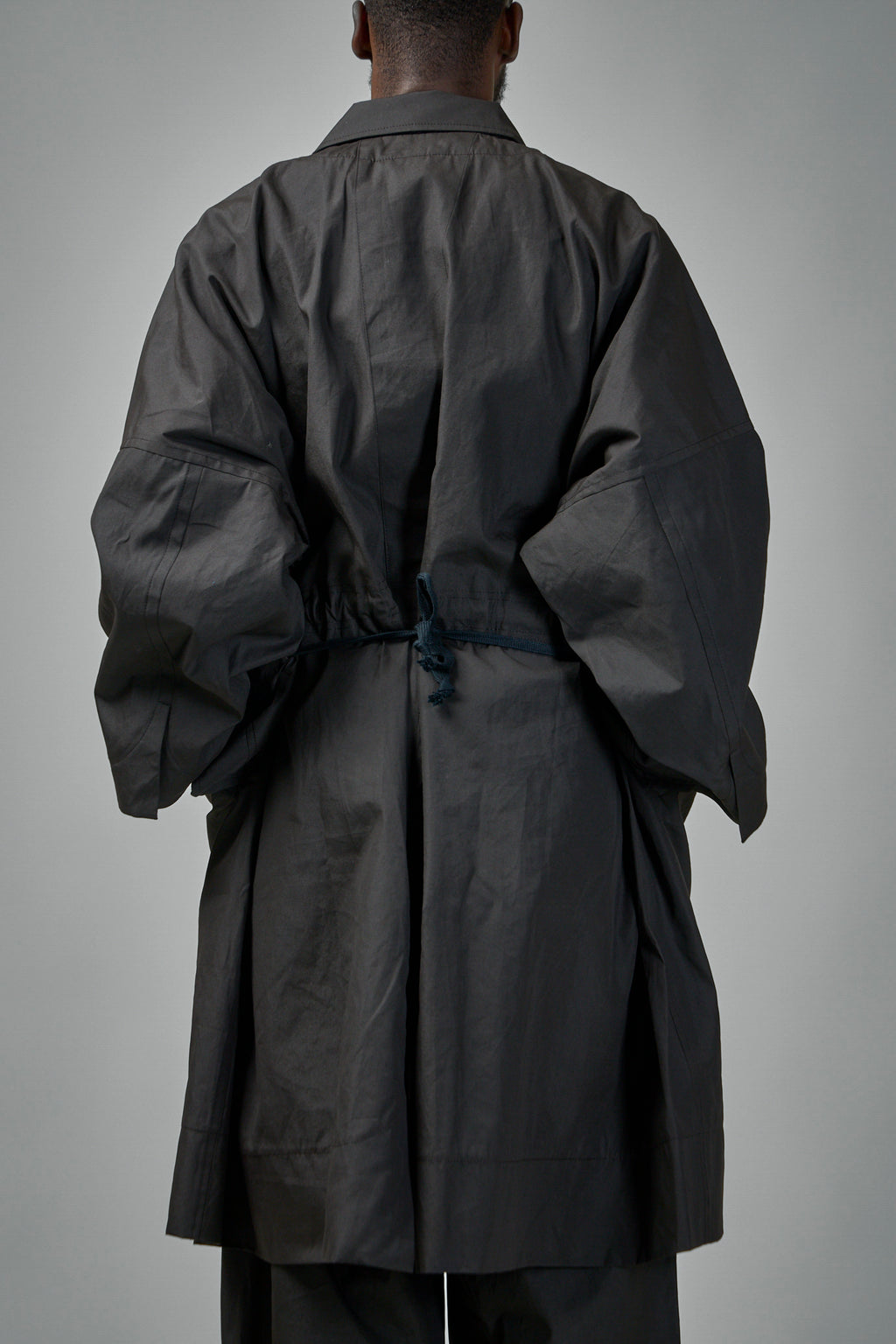 COAT#32 Long Loose Unlined Fit Coat With Detachable Collar