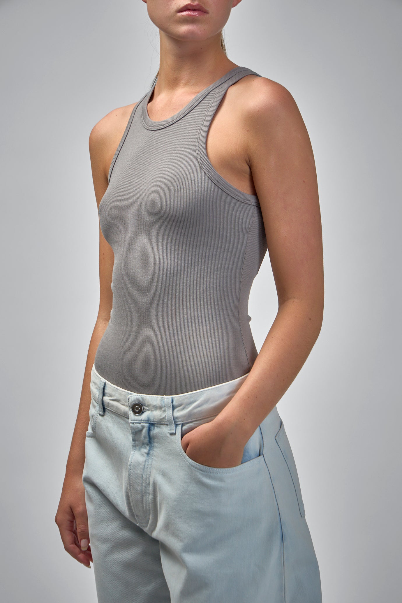 Sculpting Rib Jersey Bodysuit