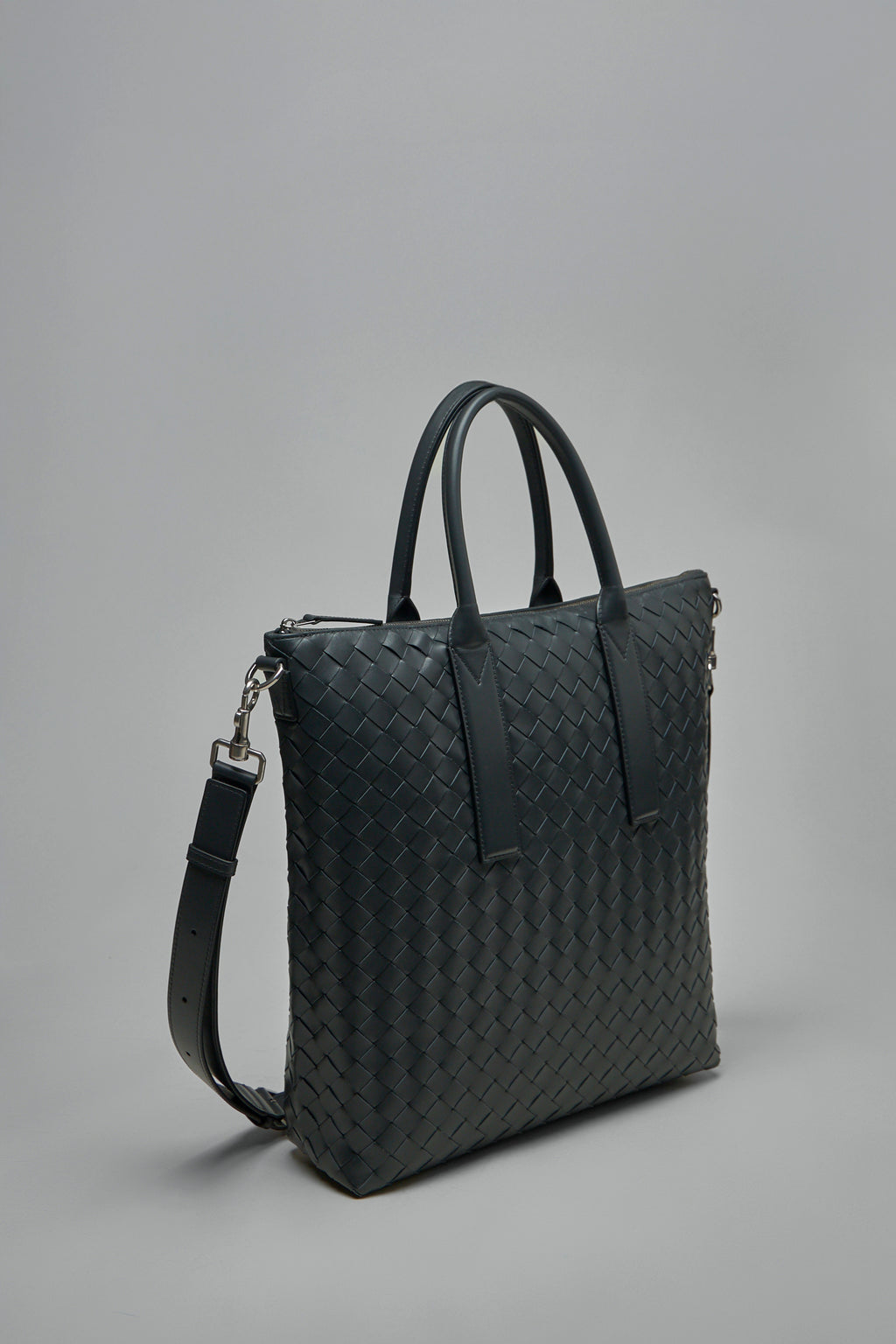 Intrecciato Zipped North-South Tote