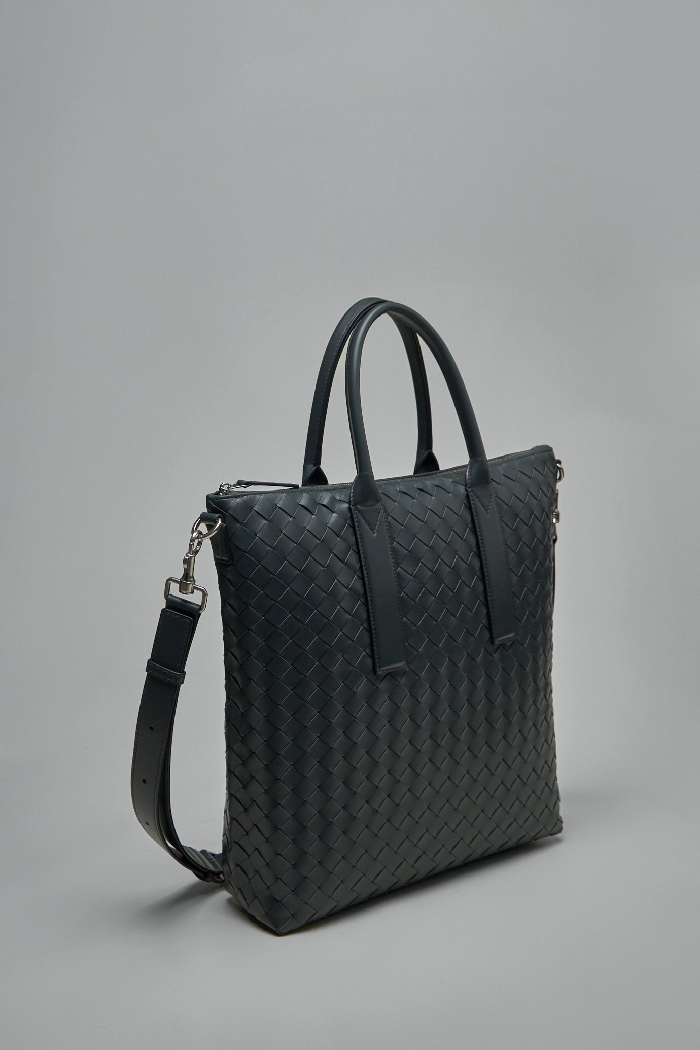 Intrecciato Zipped North-South Tote