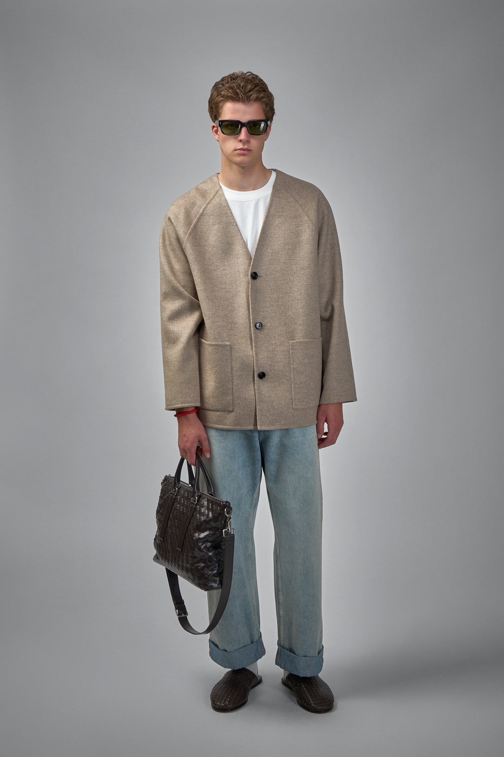 Light Double Wool And Cashmere Coat