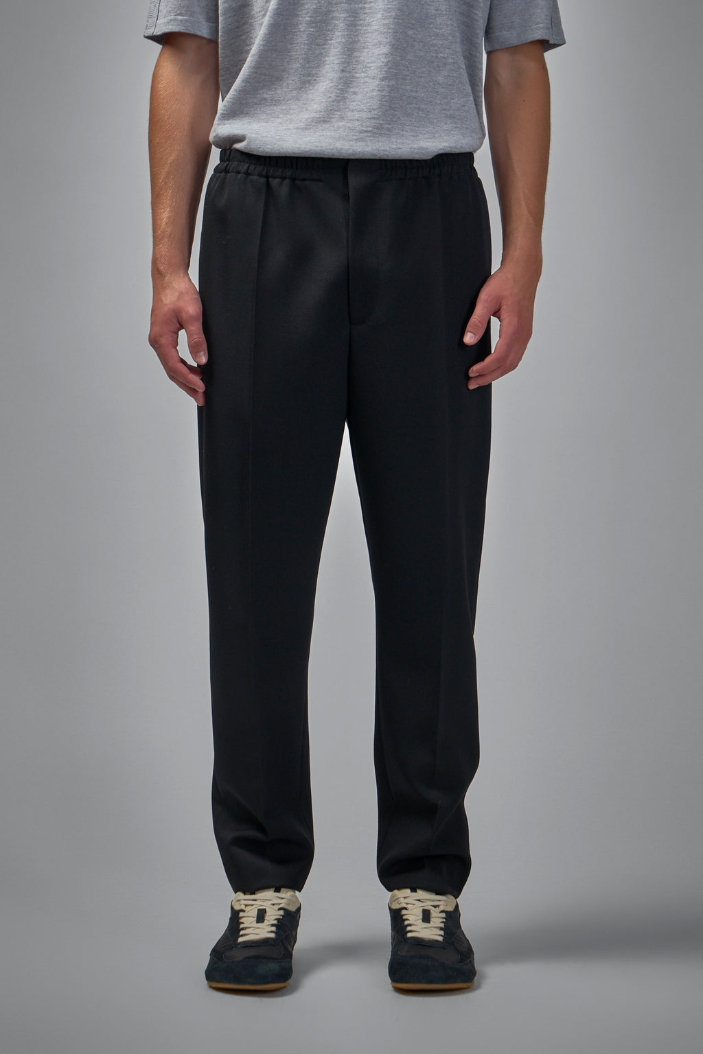 Wool Grain De Poudre Trousers