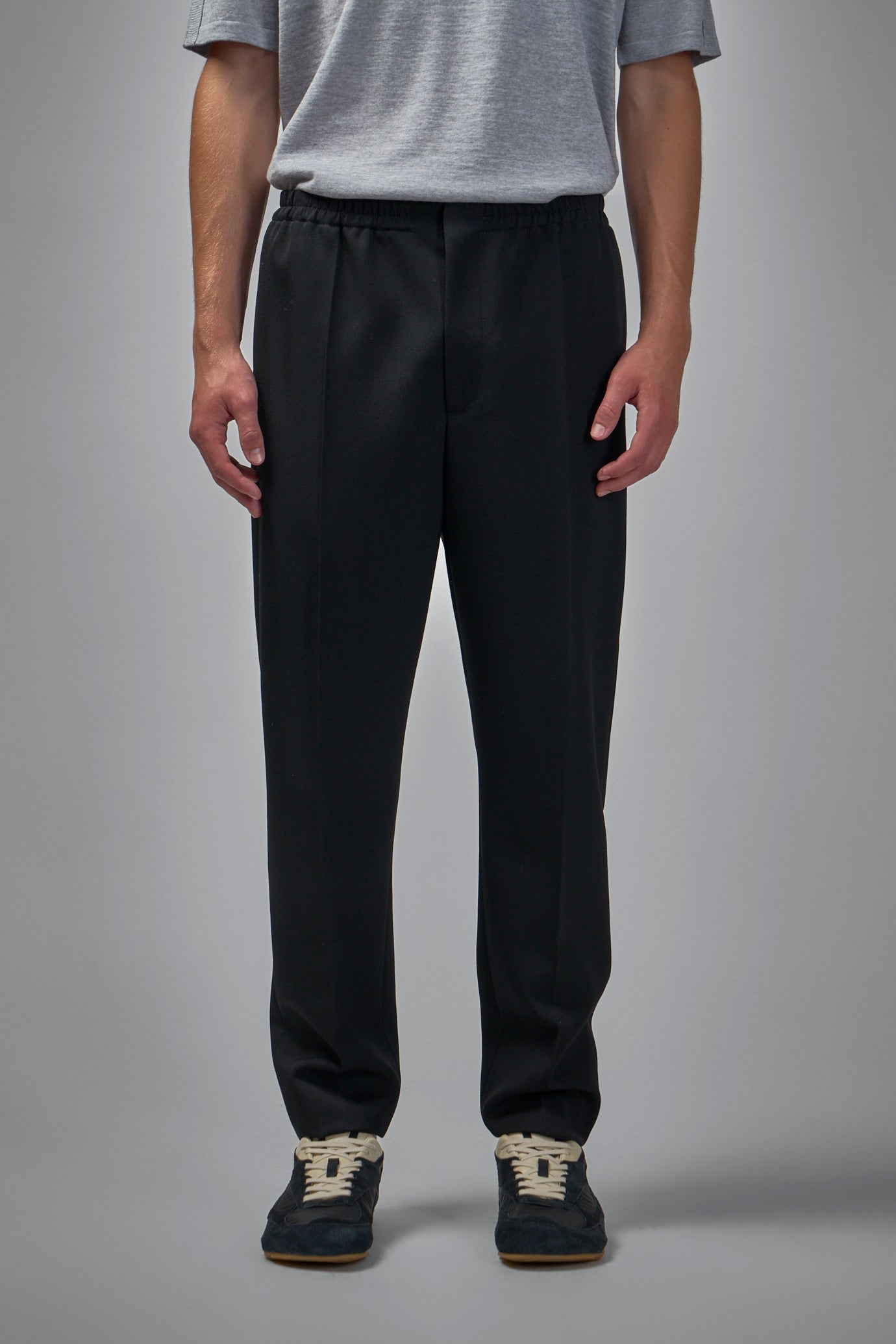Wool Grain De Poudre Trousers