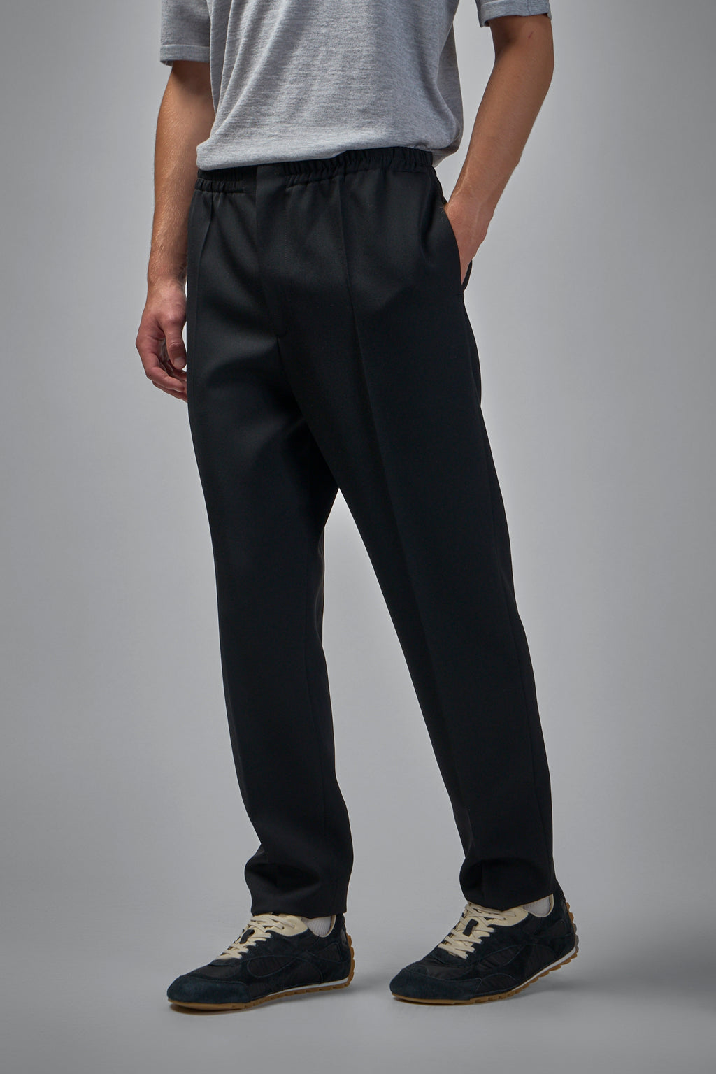 Wool Grain De Poudre Trousers