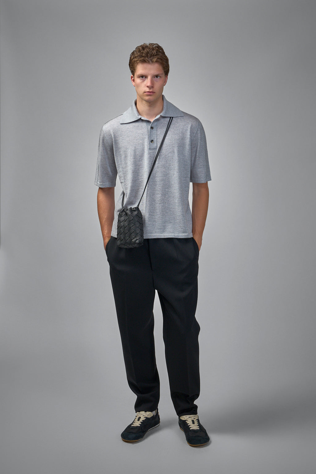 Wool Grain De Poudre Trousers