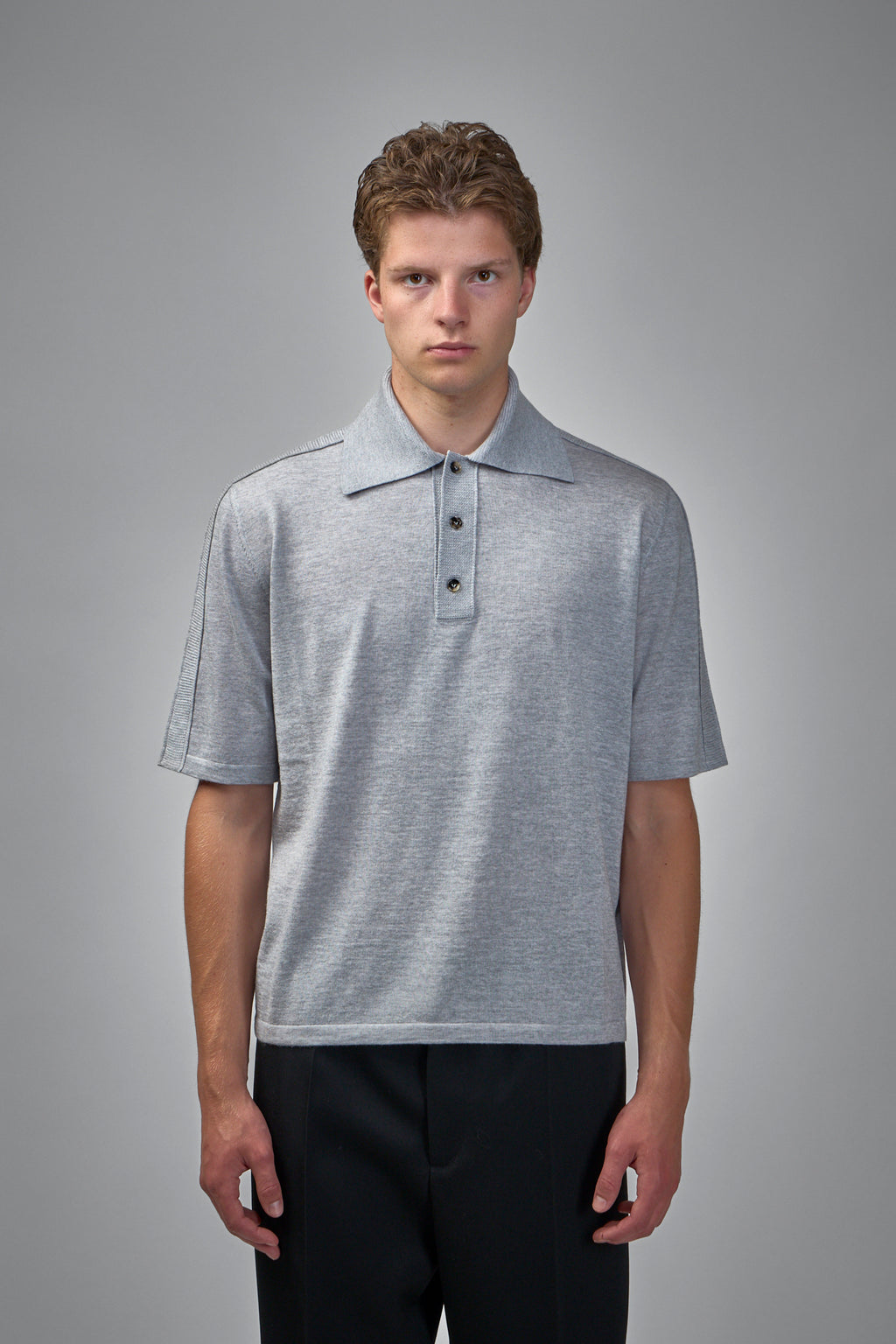 Polo Zig Zag Detail Knit