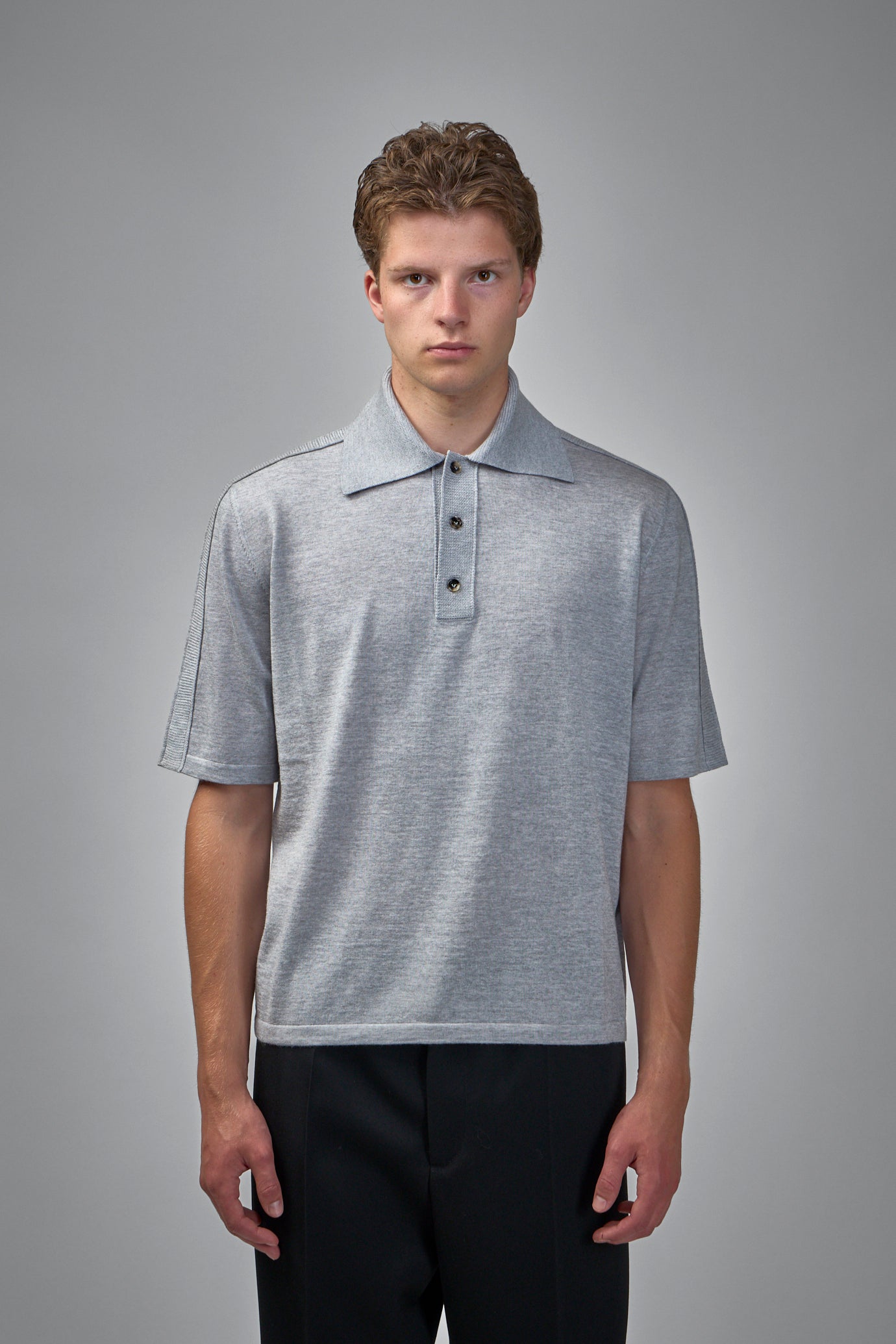 Polo Zig Zag Detail Knit