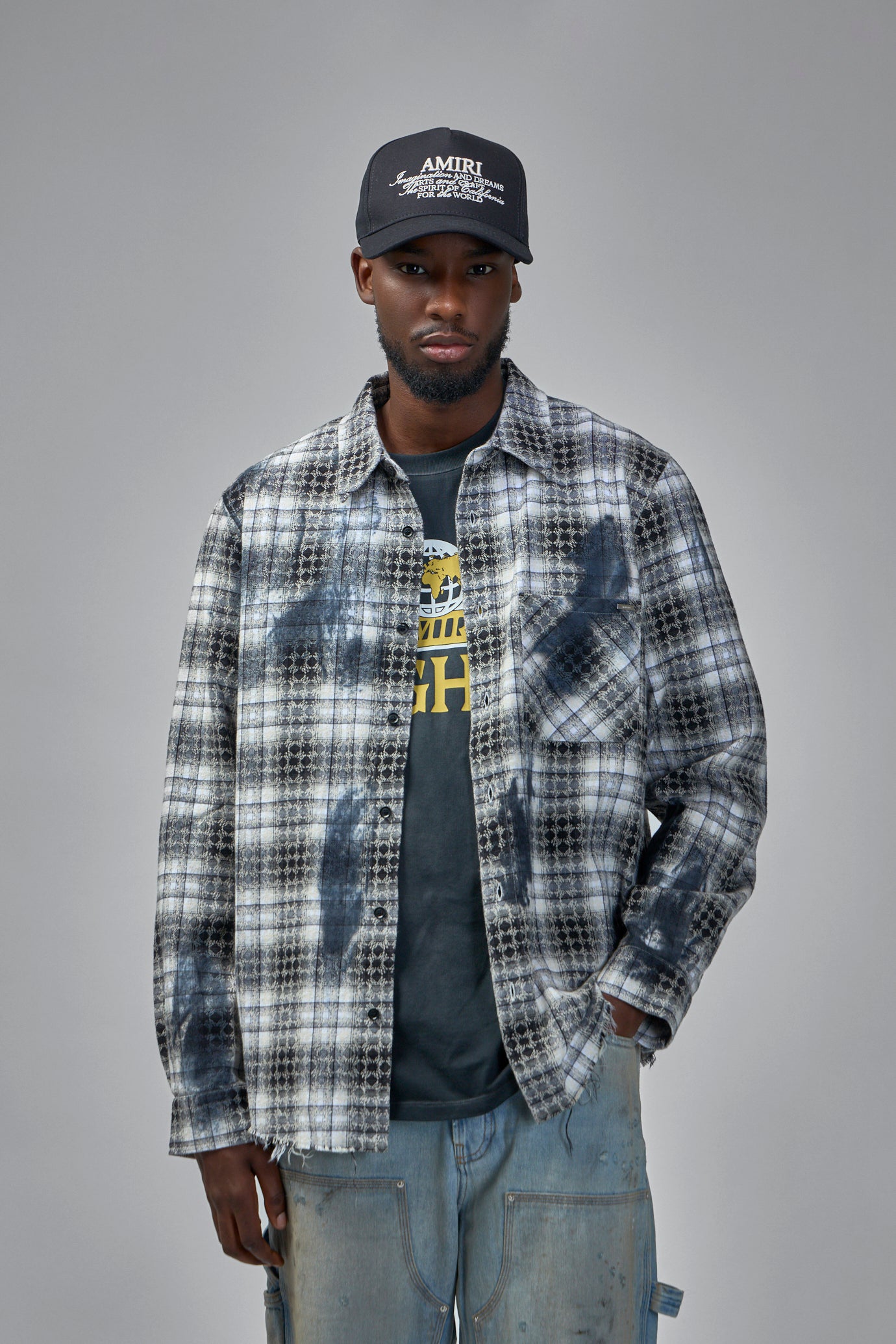 Quad Bleach Flannel Shirt