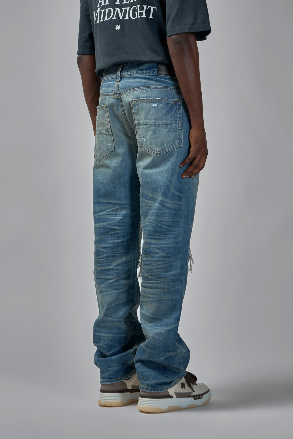 Pleated Denim Straight Mx1 Jeans