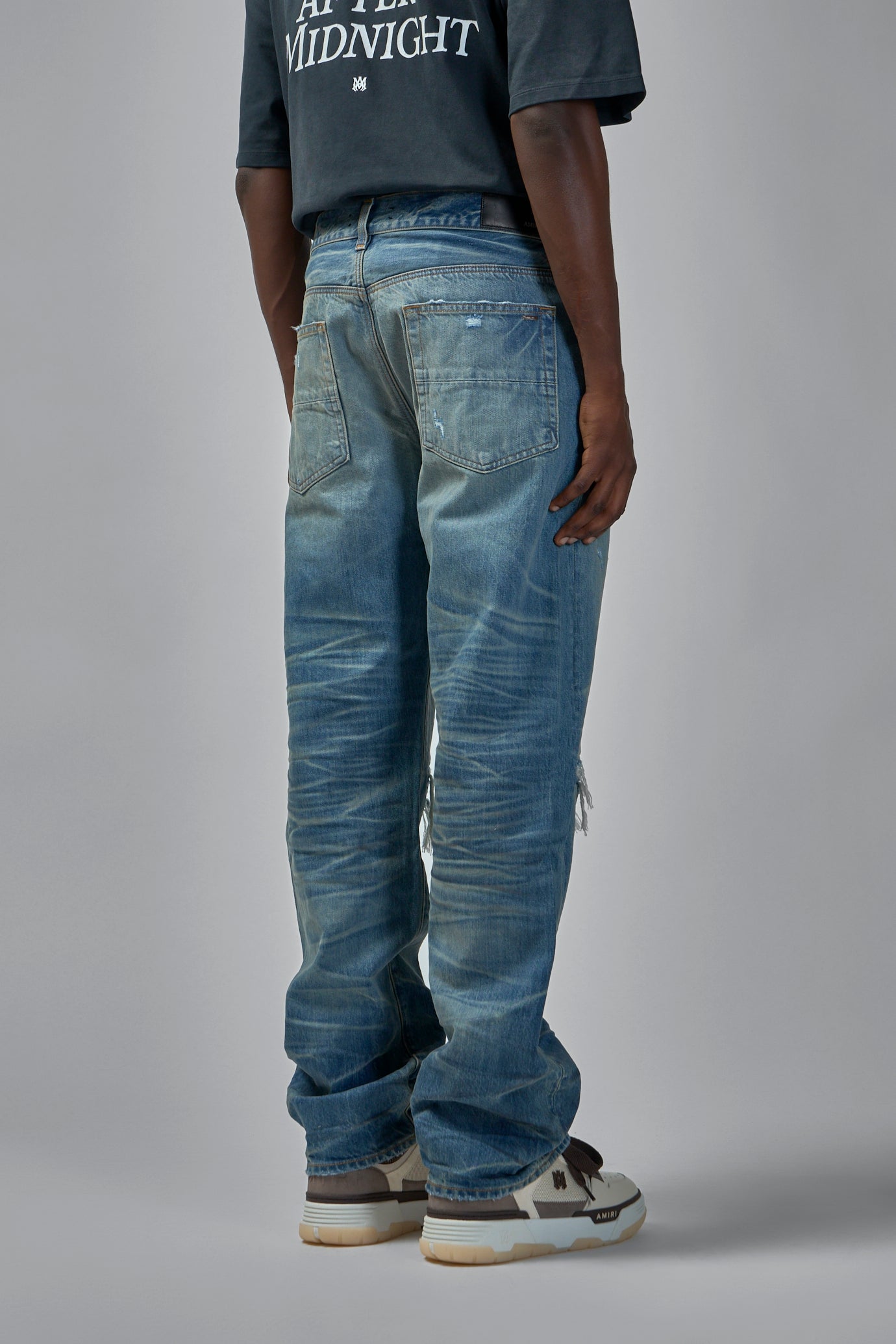 Pleated Denim Straight Mx1 Jeans