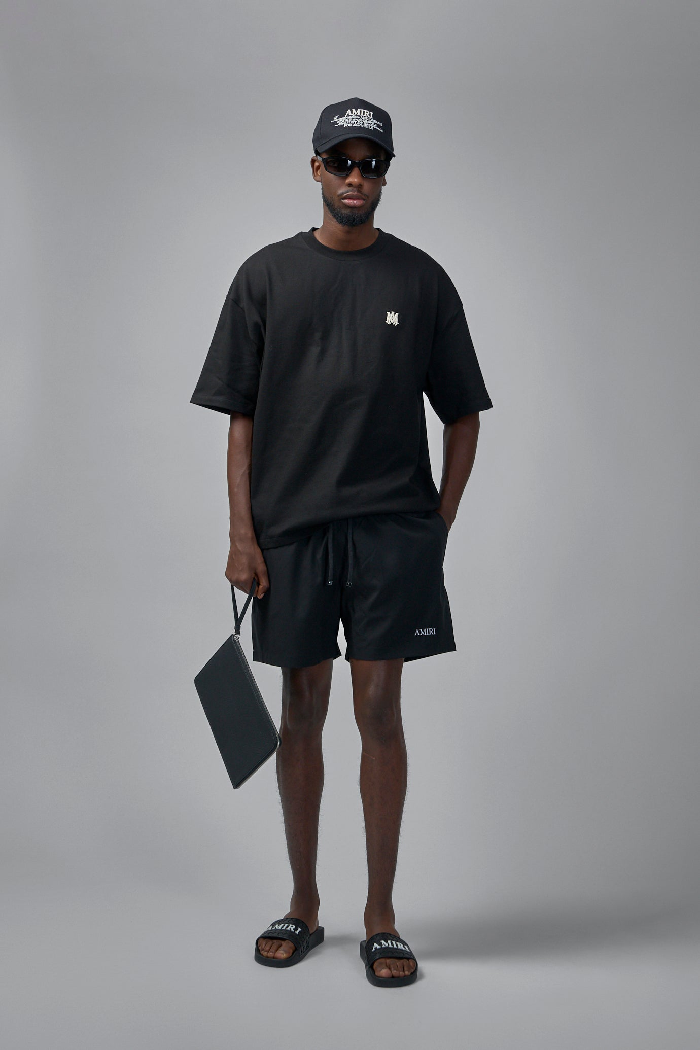 Drawstring Elastic Waistband Swim Trunks