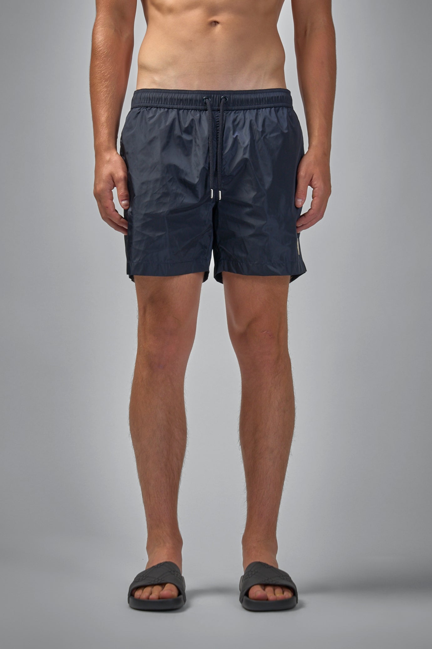 Logo Patch Drawstring Swim Shorts