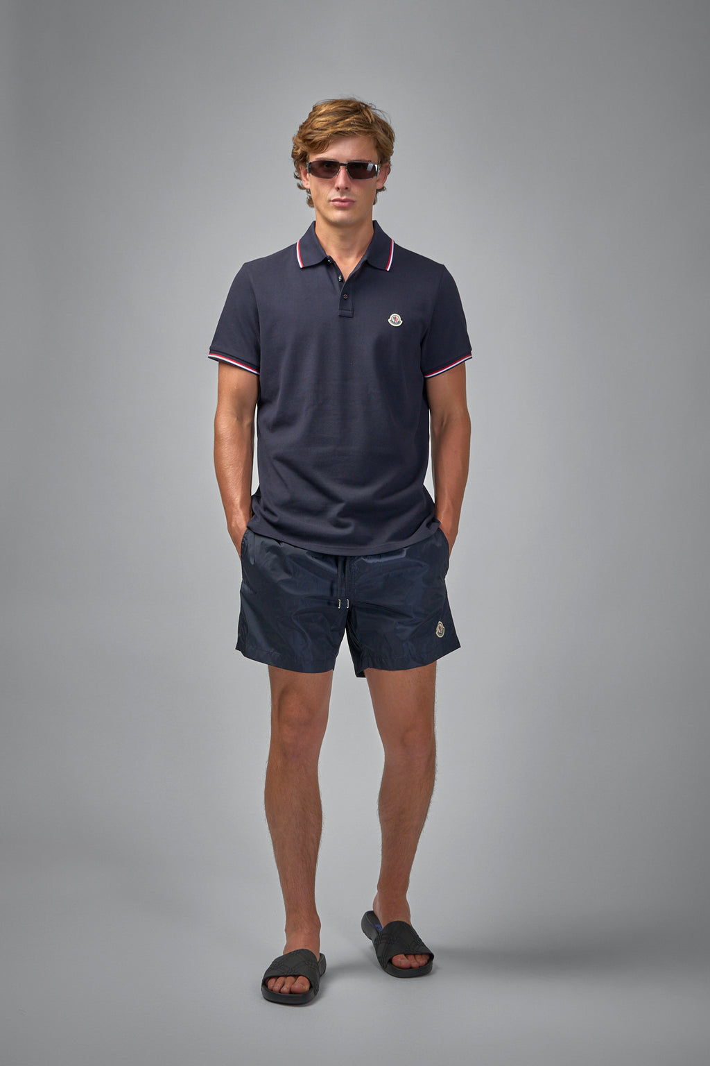Logo Patch Drawstring Swim Shorts