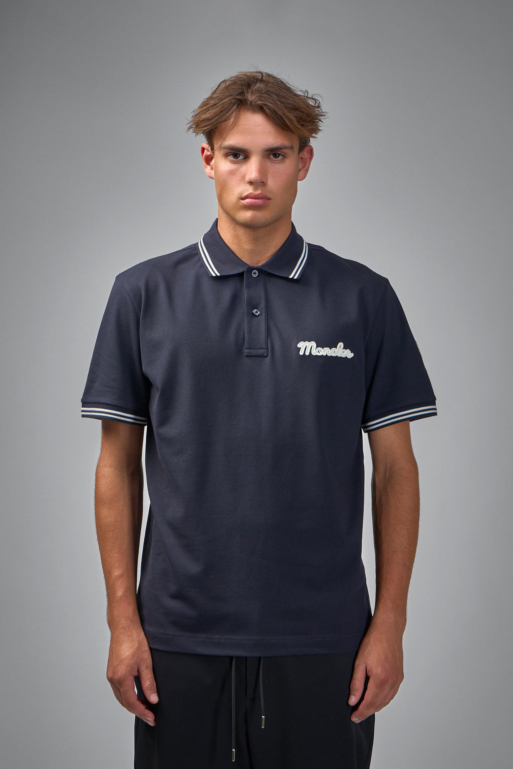 Logo Patch Cotton Piquet Polo Shirt