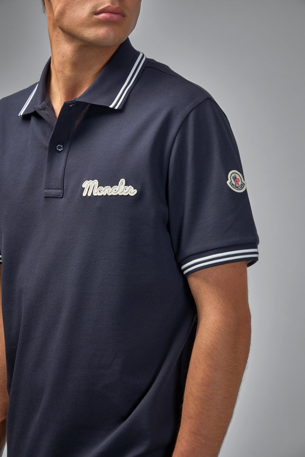 Logo Patch Cotton Piquet Polo Shirt