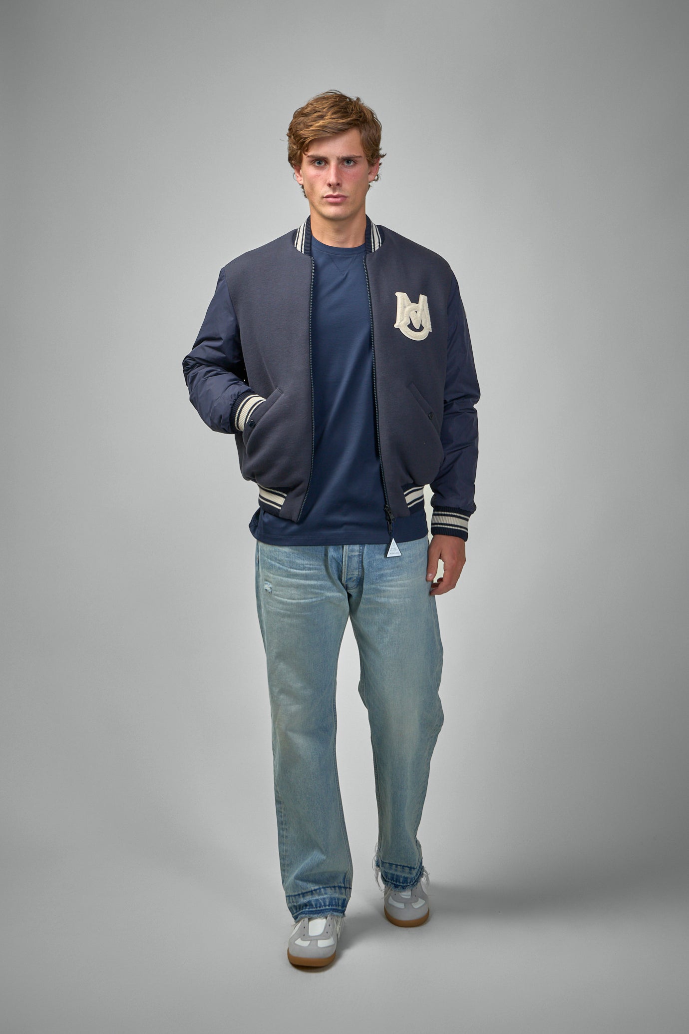 Double Logo Patch Cotton T-Shirt