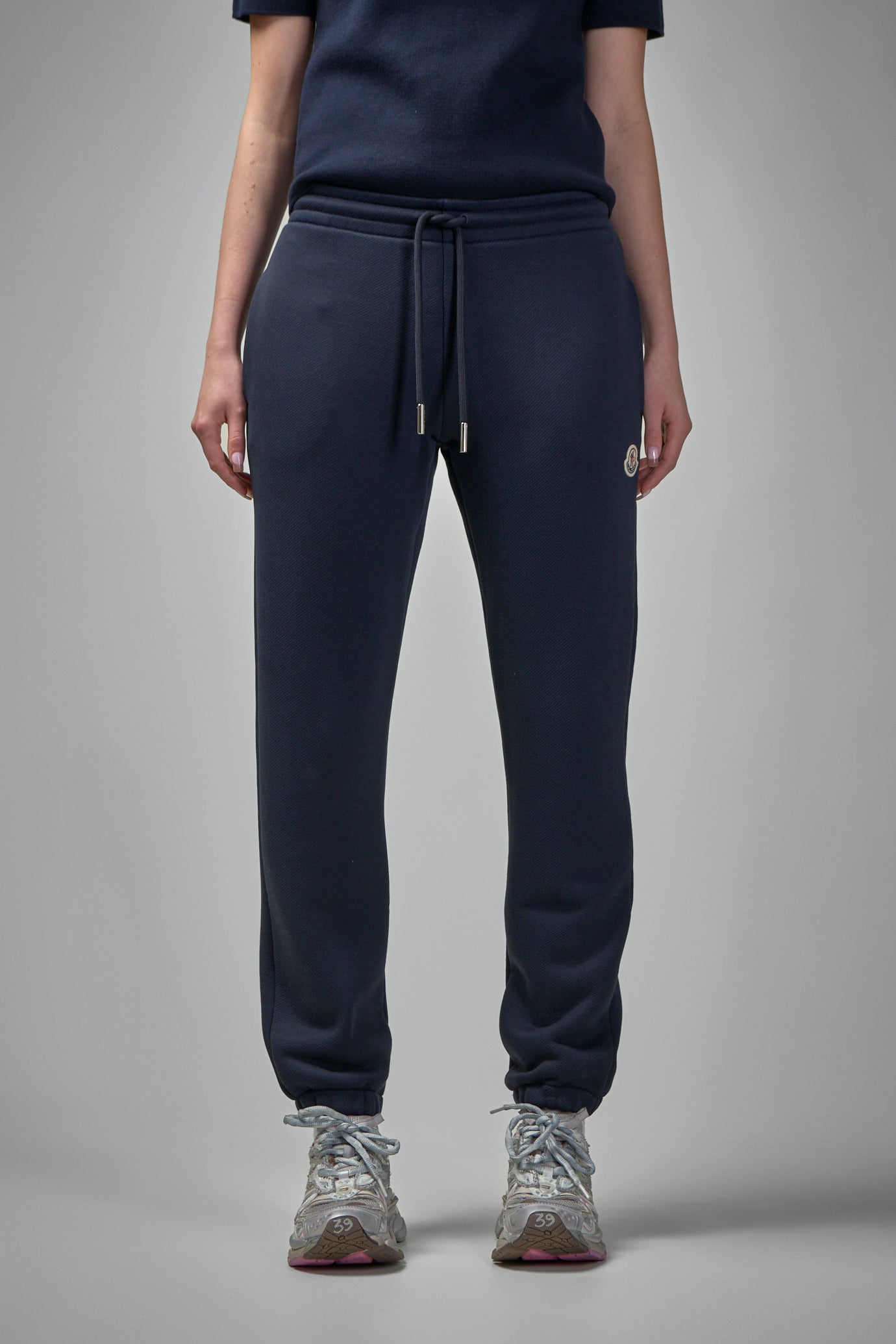 Logo Patch Cotton Track Pants