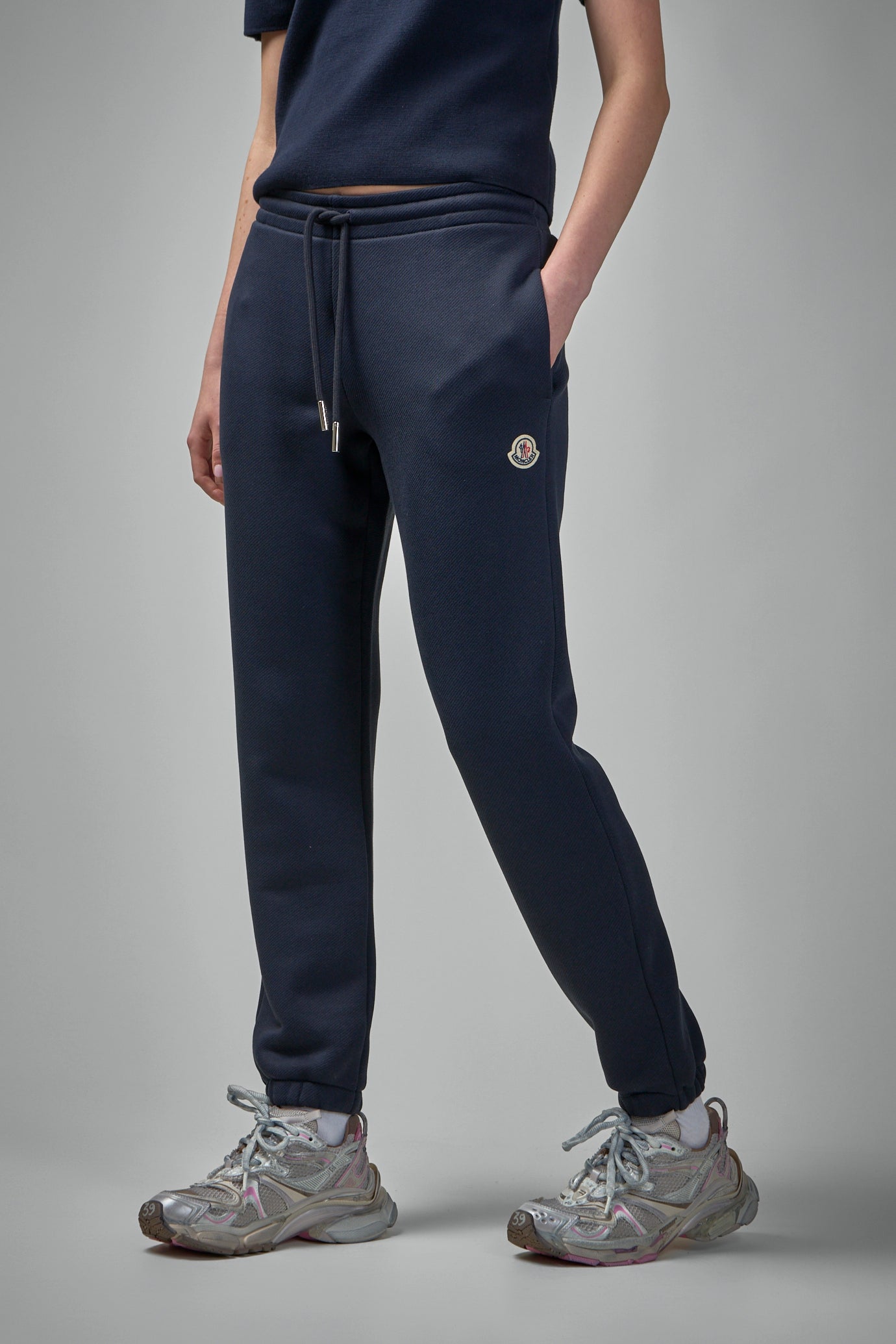 Logo Patch Cotton Track Pants